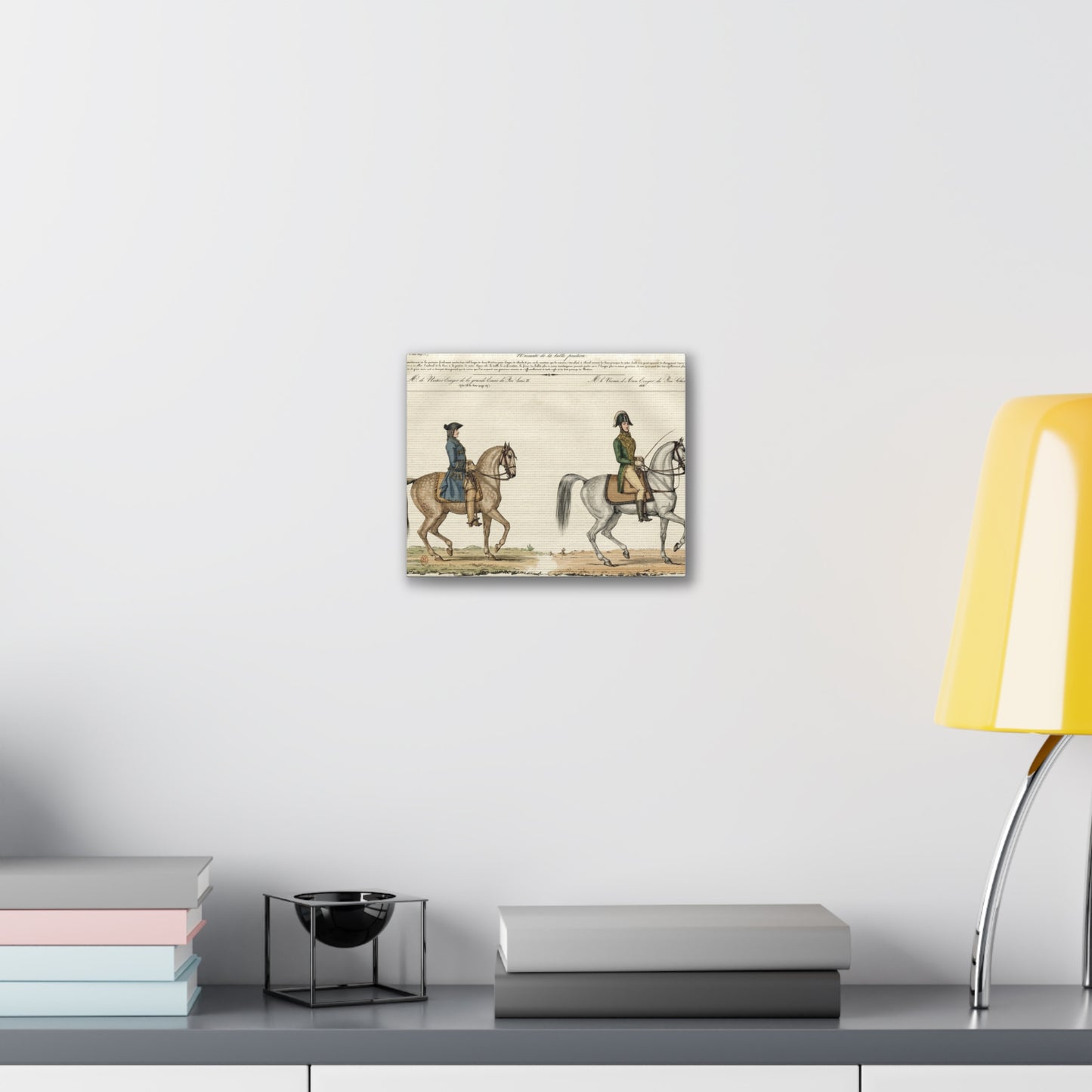 Equestrian Classical Riding Canvas Print — French 19th-Century Manege & Military Position
