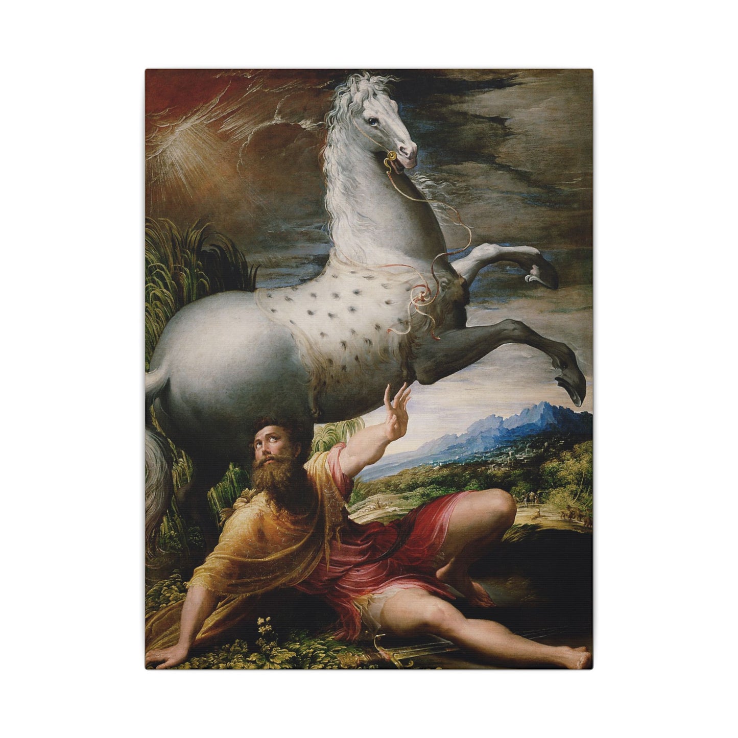 Canvas Print — Renaissance Painting of Saul Struck Blind (Stretched Matte)