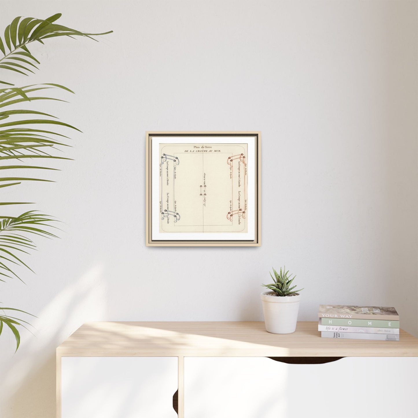 Renaissance Equestrian Pattern Matte Canvas Frame