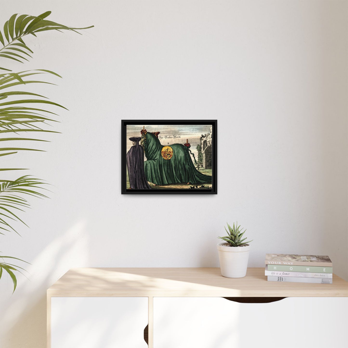 Framed Matte Canvas — 'Graher Pferdi' Parade Horse Illustration
