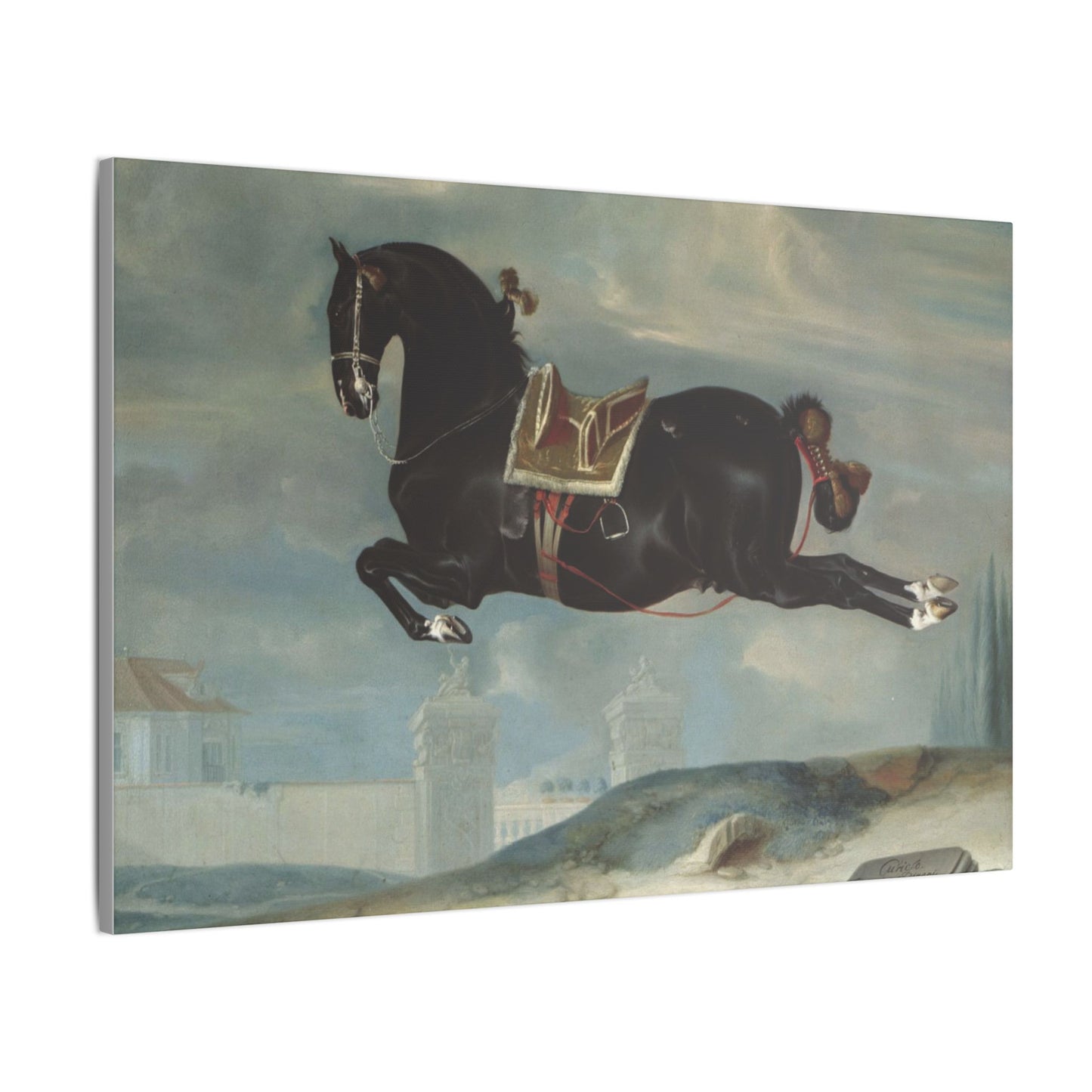 Majestic Horse Canvas Print - Capriole by Curioso for Equestrian Lovers