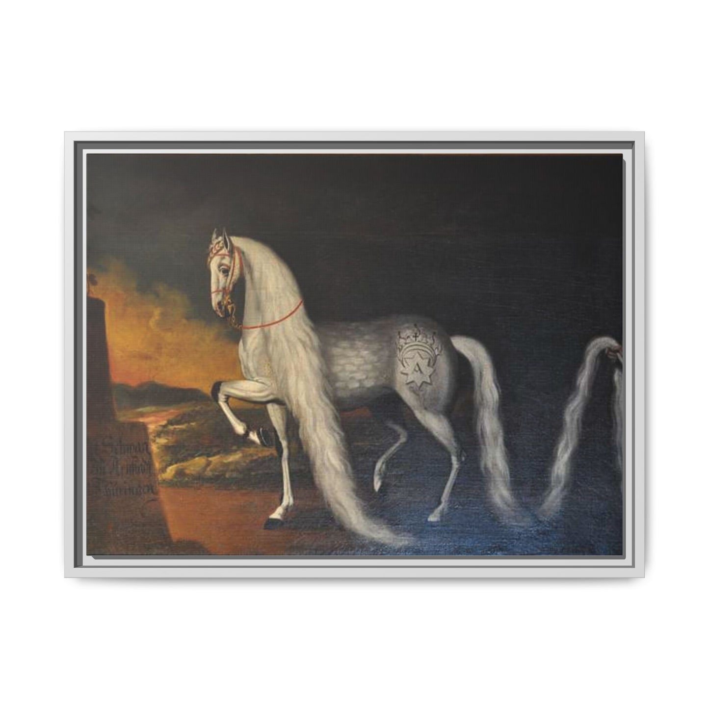 Matte Canvas Print — "Der Schwan zu Arnstadt" (Framed, Multi-Color)