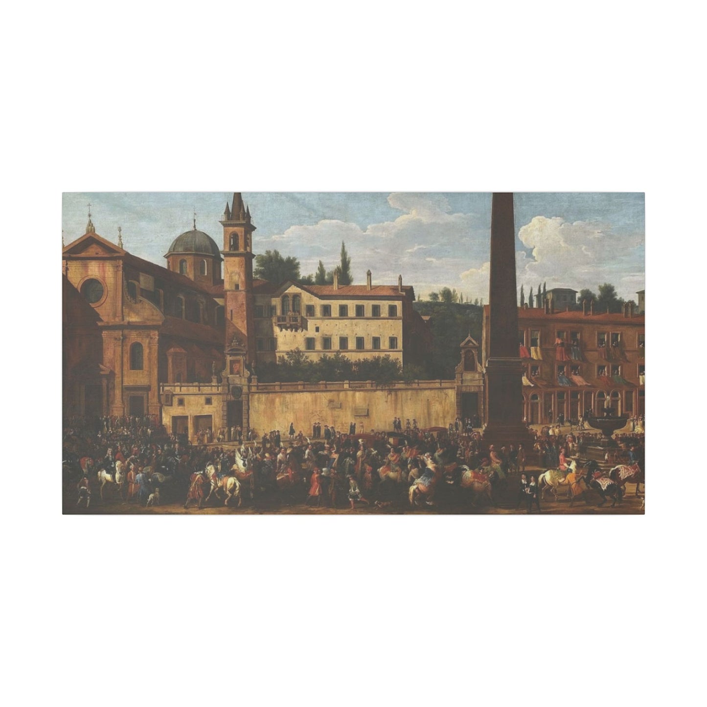 Canvas Art Print - Renaissance Italian City Promenade