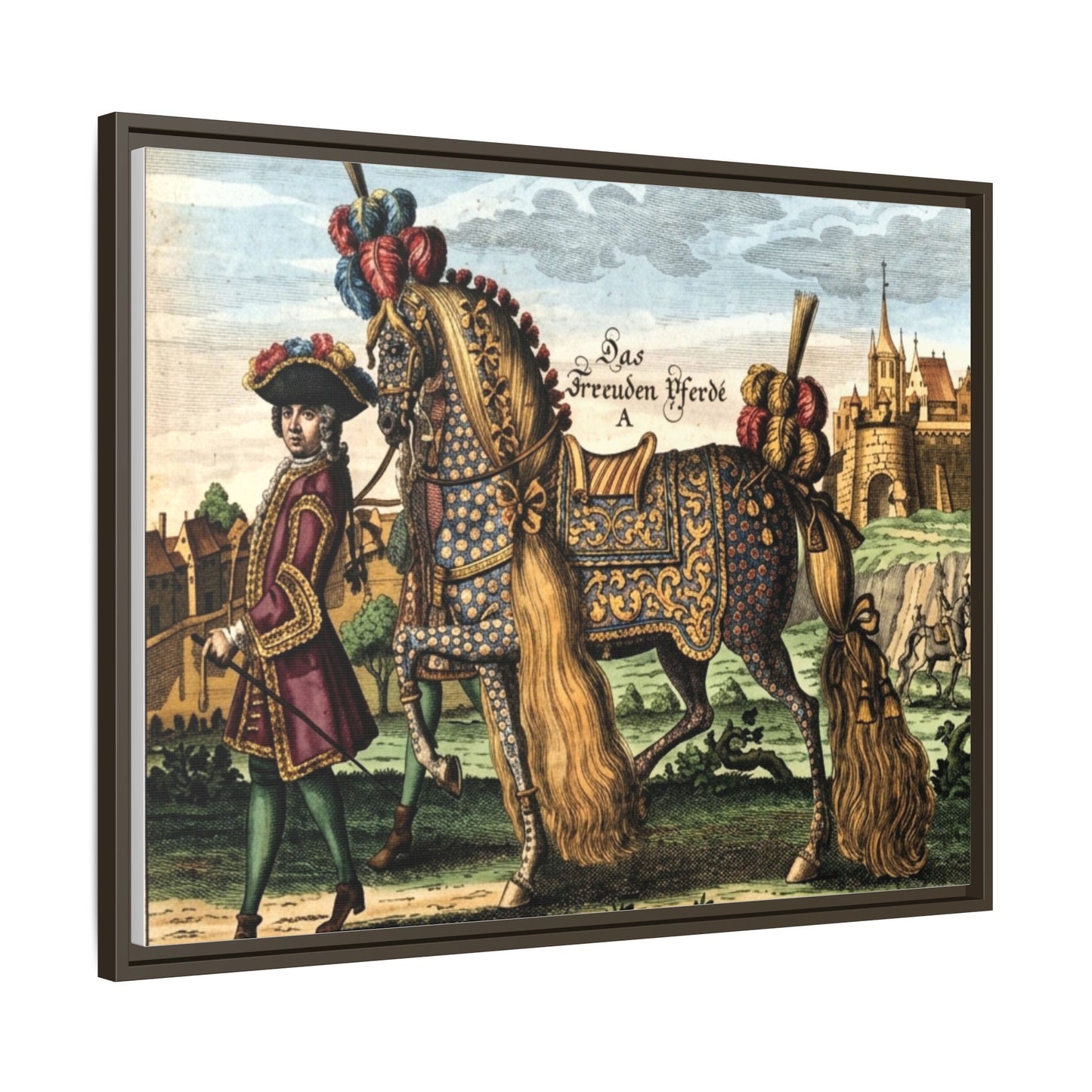 Das Freuden Pferde Matte Canvas Print — Framed Decorative Horse Art