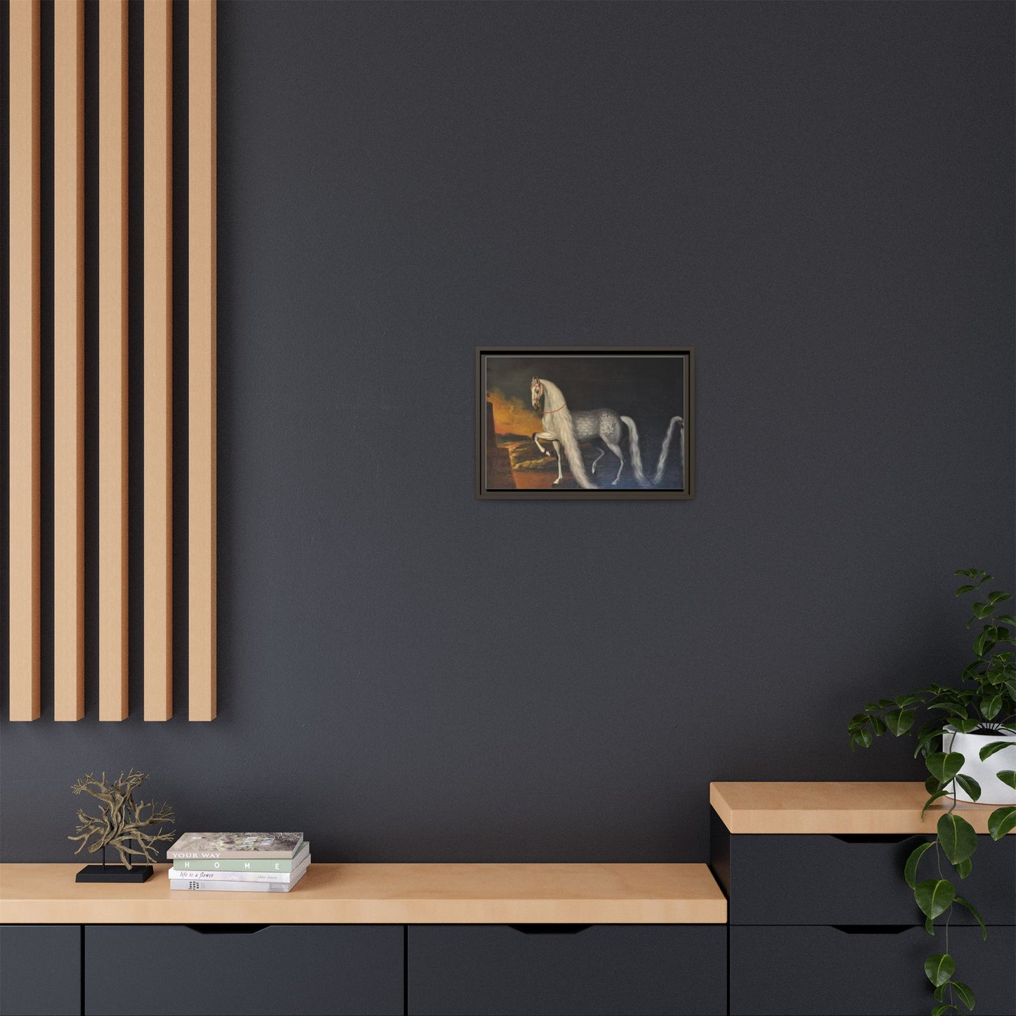 Matte Canvas Print — "Der Schwan zu Arnstadt" (Framed, Multi-Color)