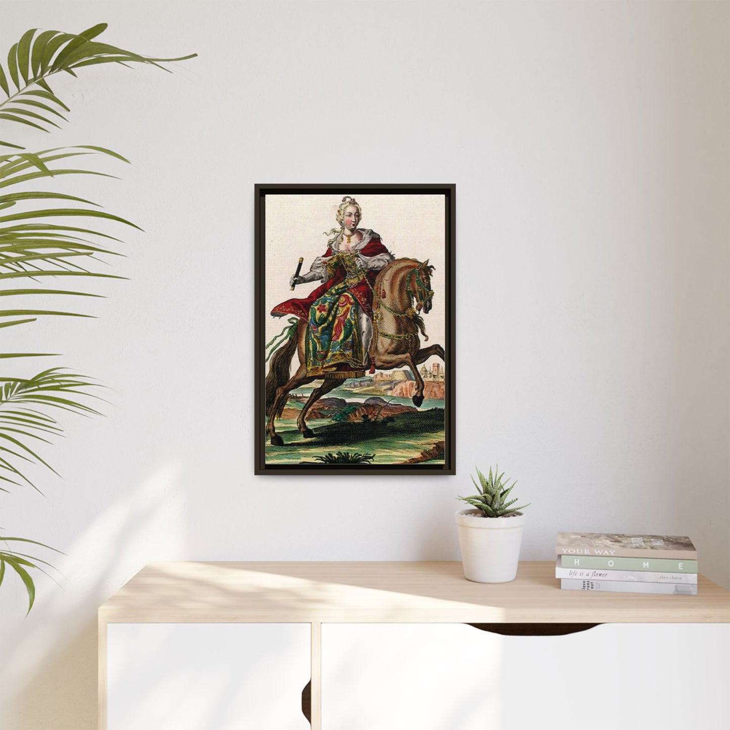 Framed Equestrian Canvas — Maria Anna Archiducissa Austriae Wall Art