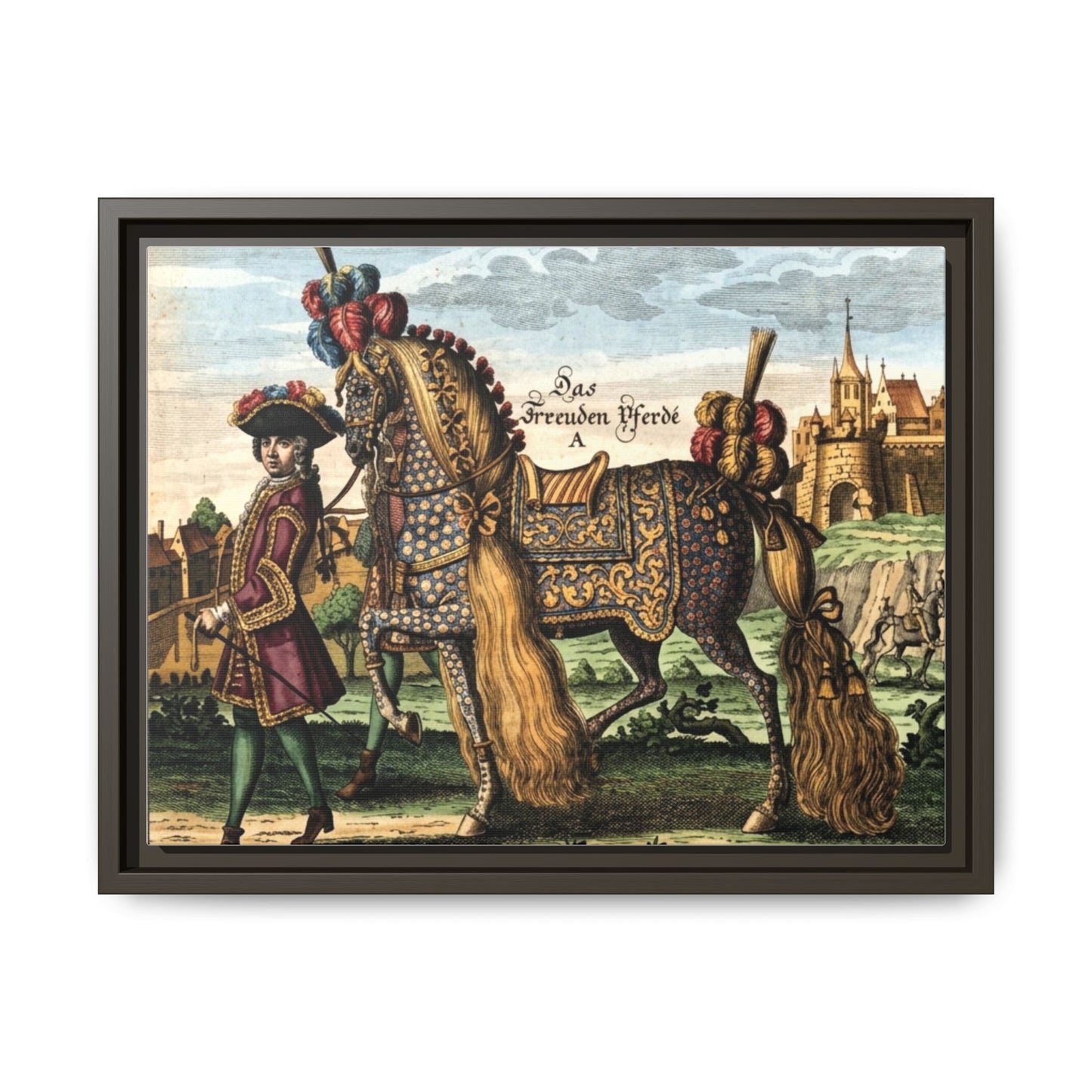 Das Freuden Pferde Matte Canvas Print — Framed Decorative Horse Art