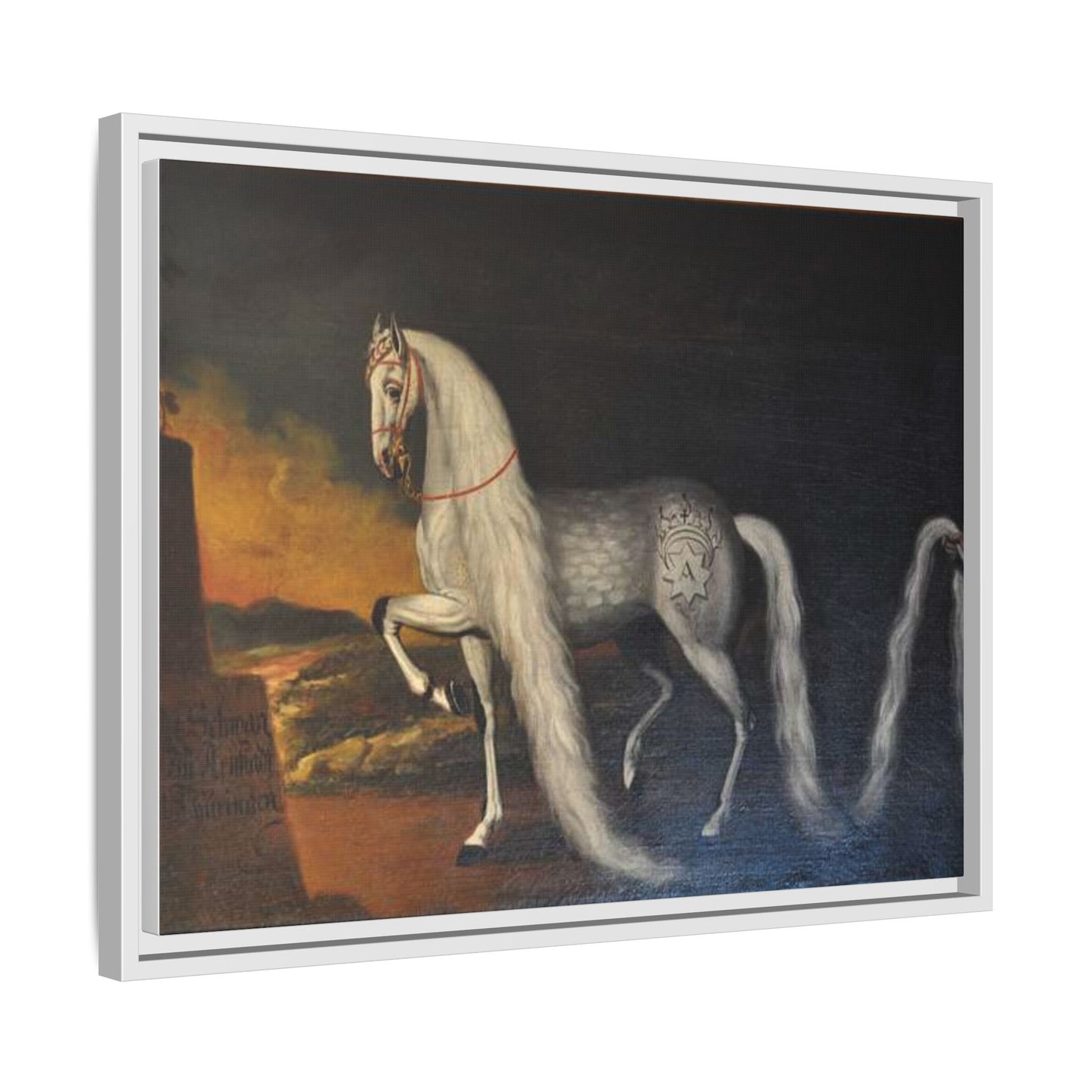 Matte Canvas Print — "Der Schwan zu Arnstadt" (Framed, Multi-Color)