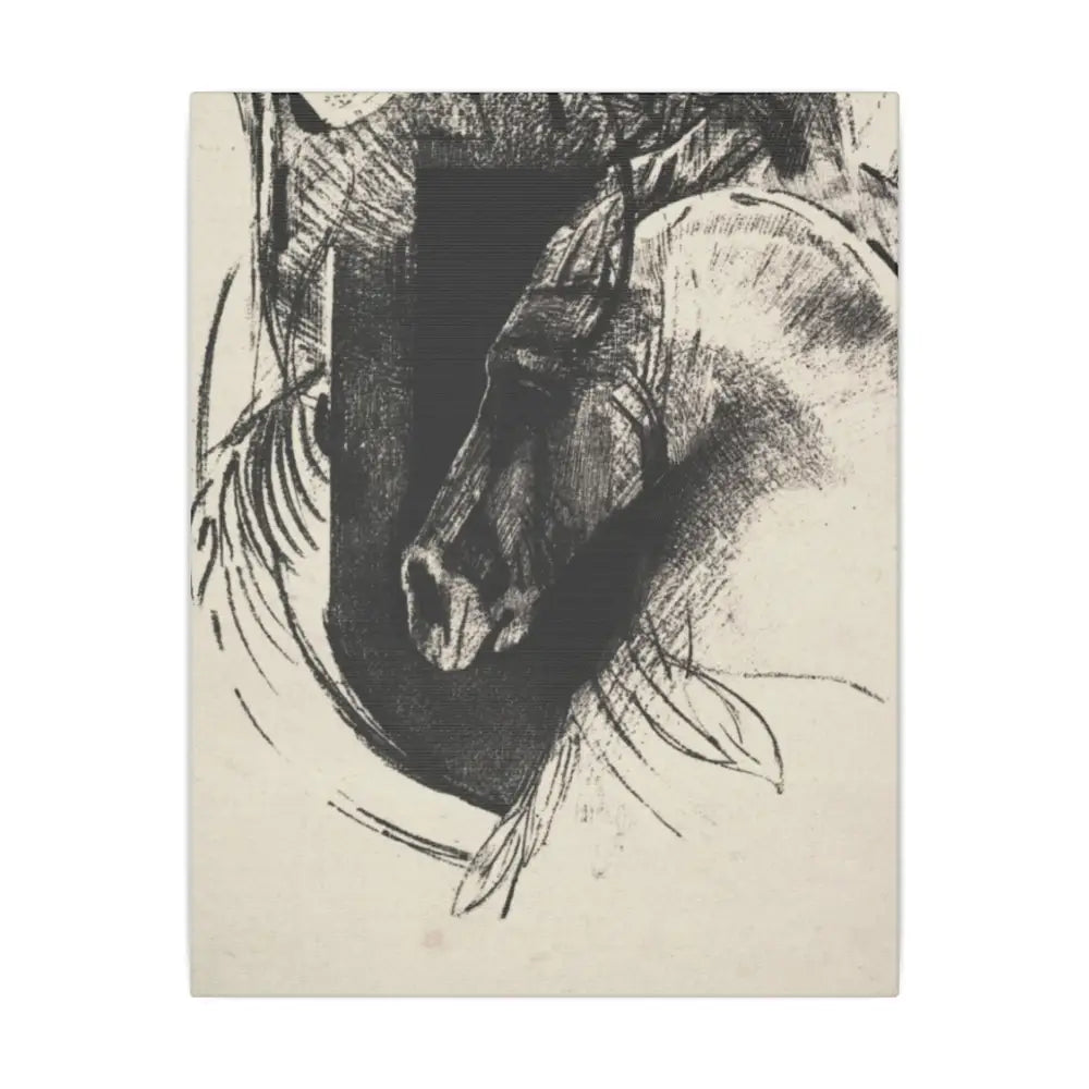 Artistic Horse Portrait Canvas Wall Art - 11″ x 14″ (Vertical) / 0.75’’ - Canvas