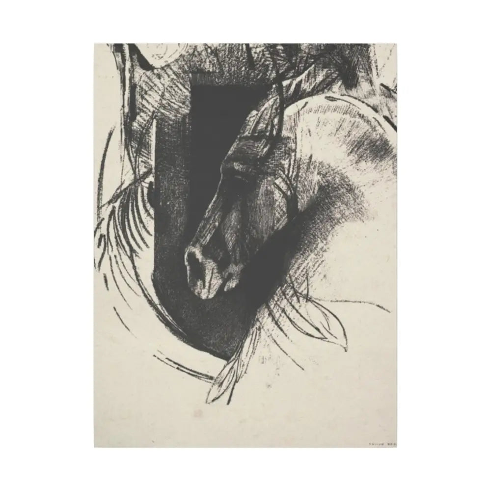 Artistic Horse Portrait Canvas Wall Art - 36’’ x 48’’ (Vertical) / 0.75’’ - Canvas