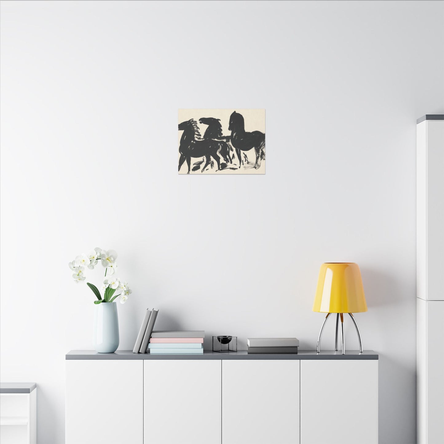 Artistic Horse Silhouette Canvas Print - Modern Decorative Wall Art - Canvas