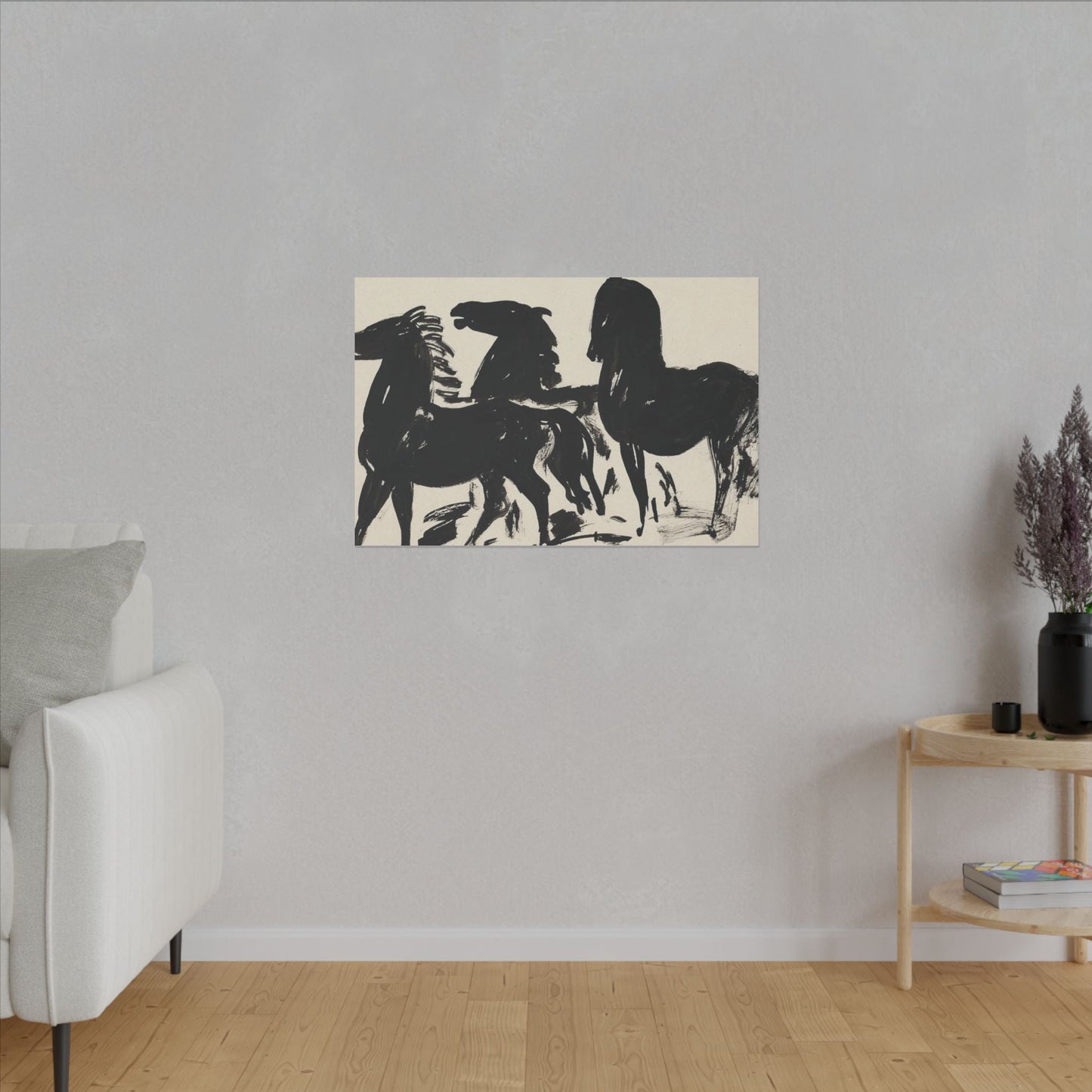 Artistic Horse Silhouette Canvas Print - Modern Decorative Wall Art - Canvas