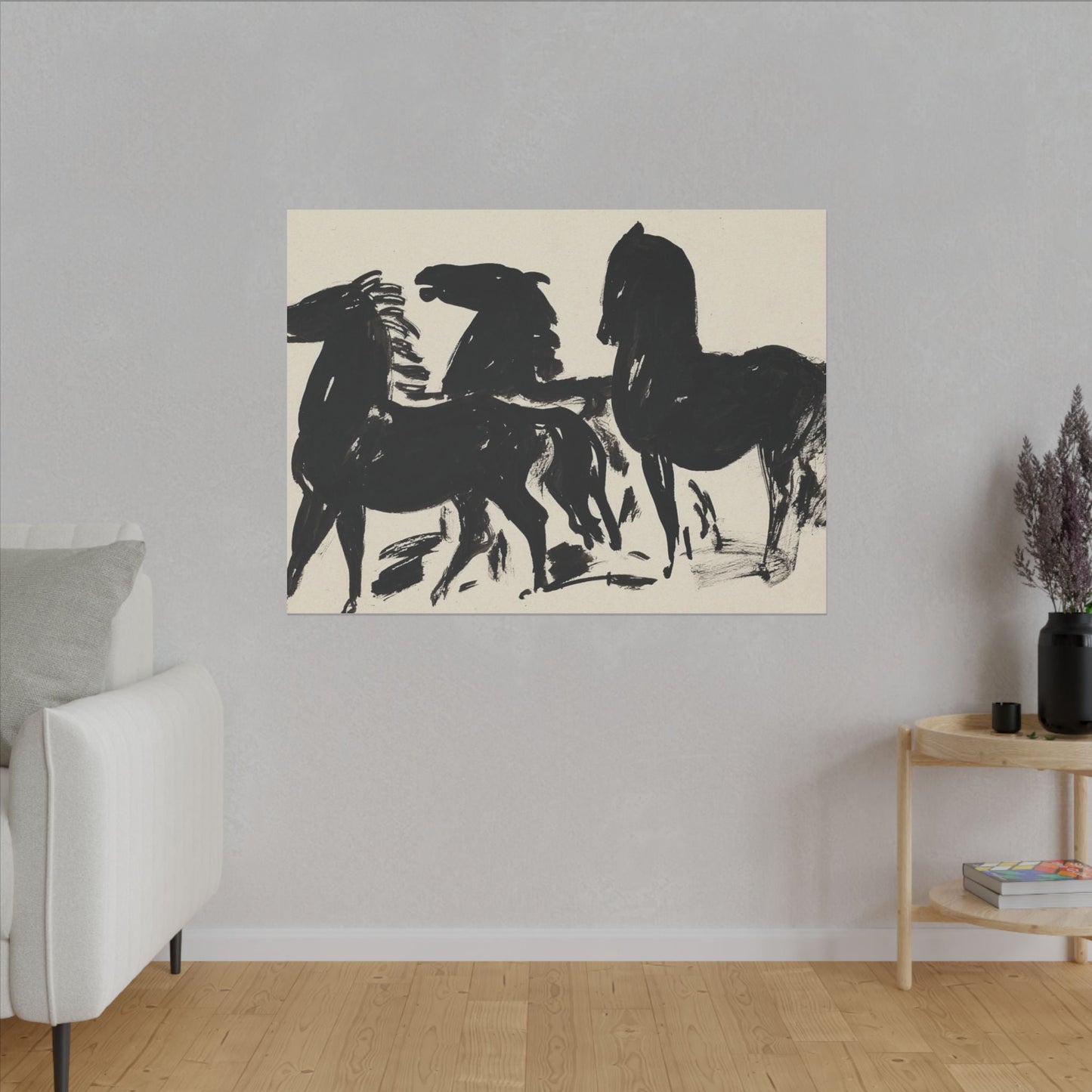 Artistic Horse Silhouette Canvas Print - Modern Decorative Wall Art - Canvas