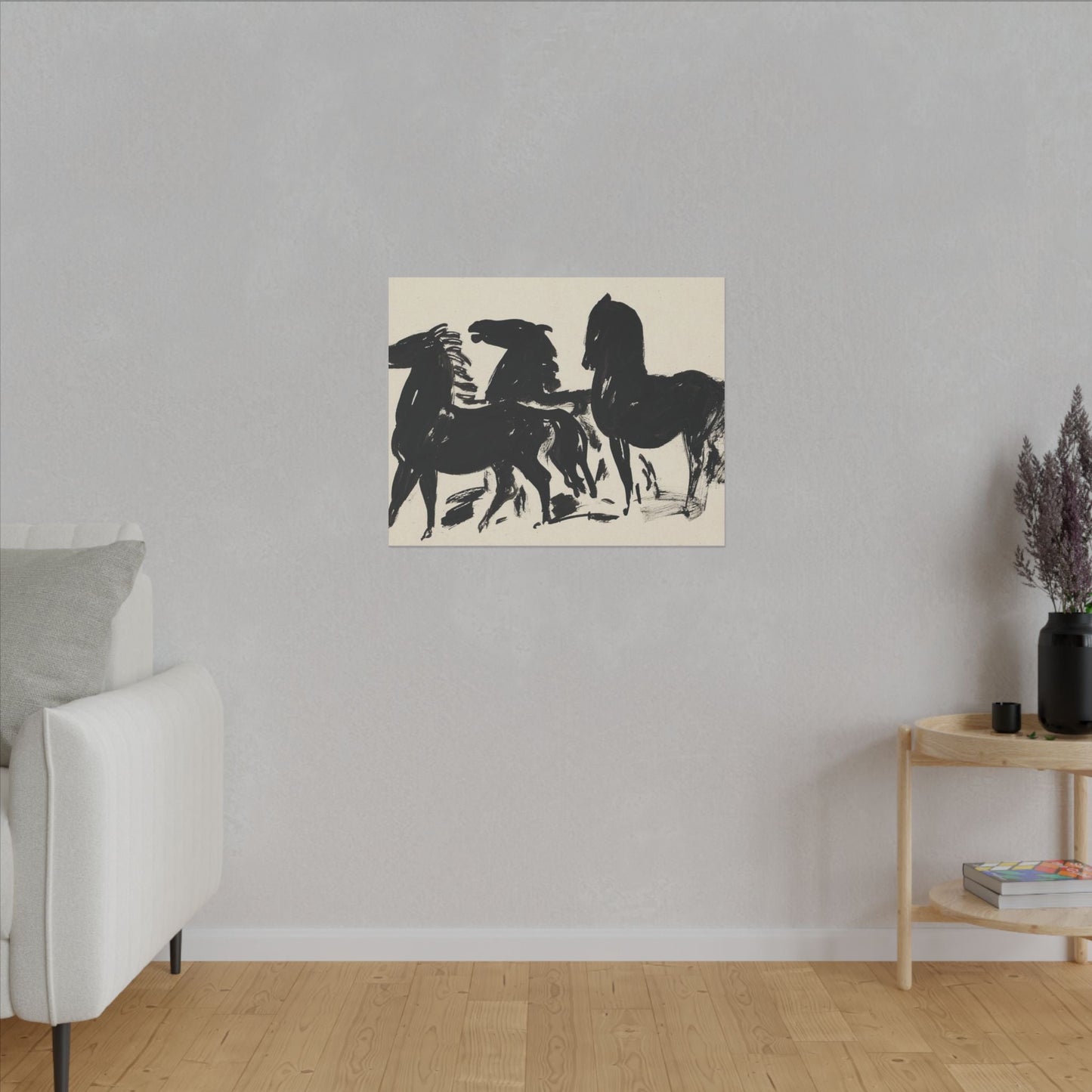 Artistic Horse Silhouette Canvas Print - Modern Decorative Wall Art - Canvas