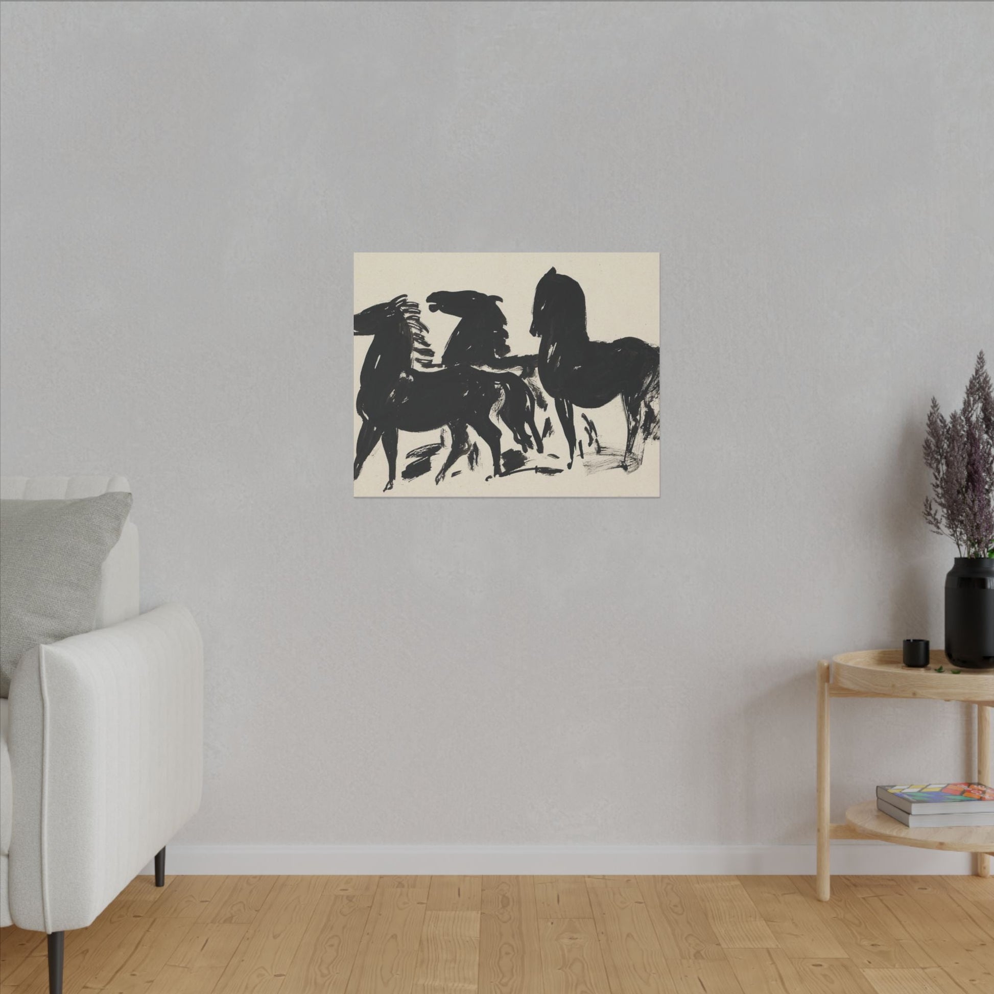Artistic Horse Silhouette Canvas Print - Modern Decorative Wall Art - Canvas