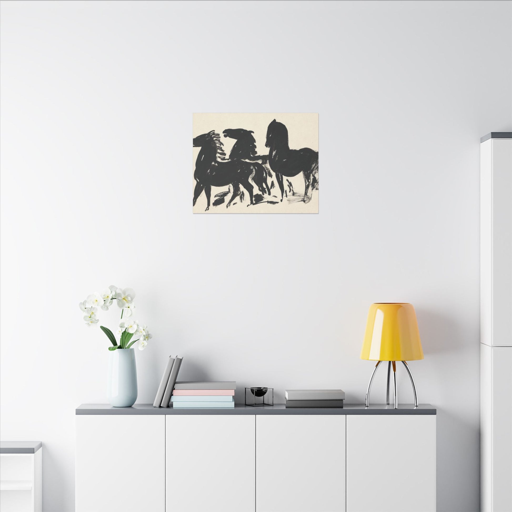 Artistic Horse Silhouette Canvas Print - Modern Decorative Wall Art - Canvas