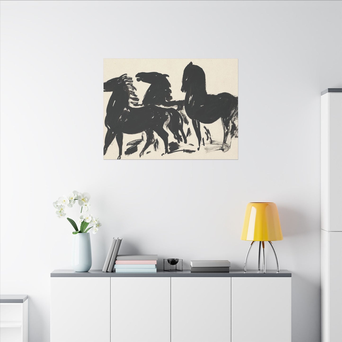 Artistic Horse Silhouette Canvas Print - Modern Decorative Wall Art - Canvas