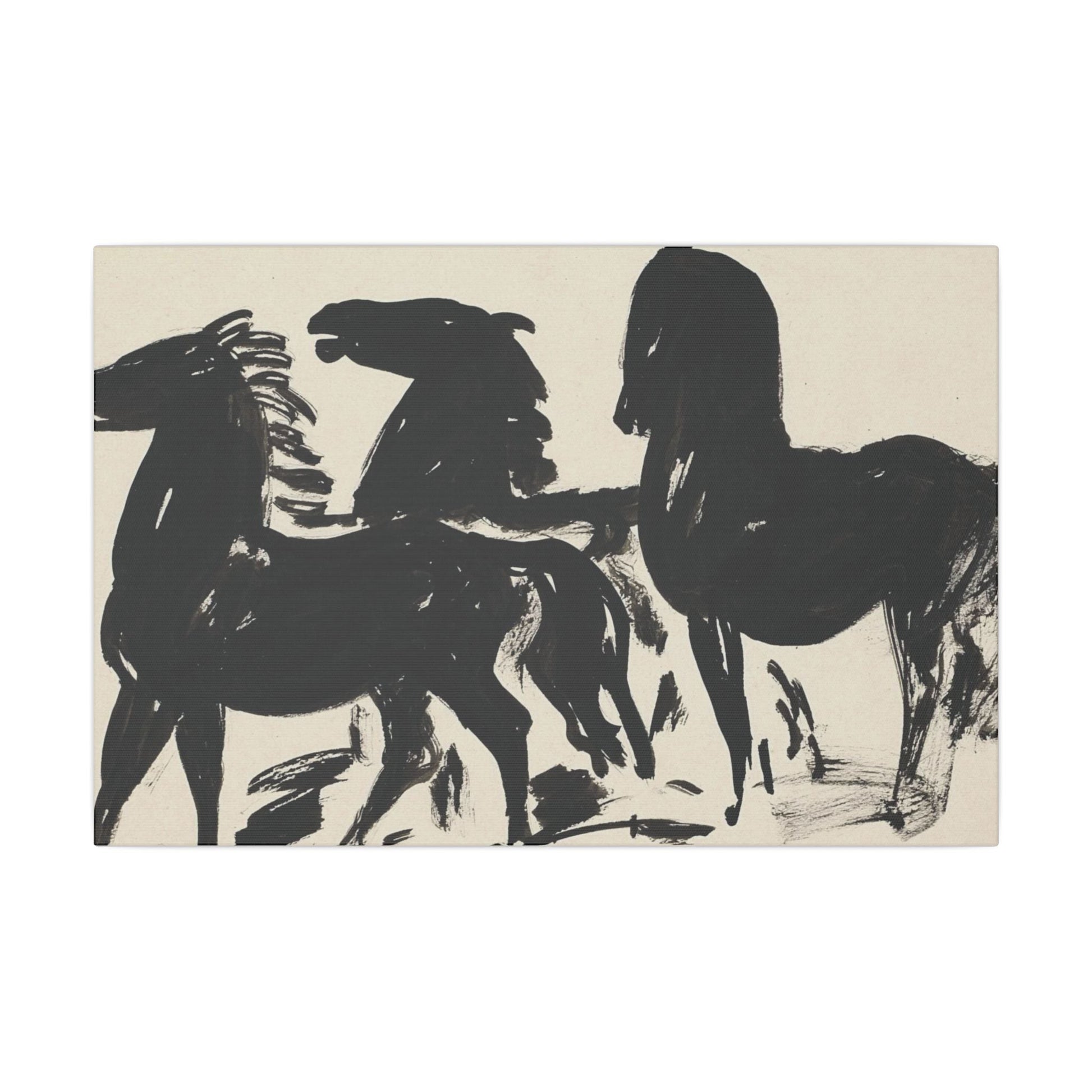 Artistic Horse Silhouette Canvas Print - Modern Decorative Wall Art - 18″ x 12″ (Horizontal) / 0.75’’ - Canvas