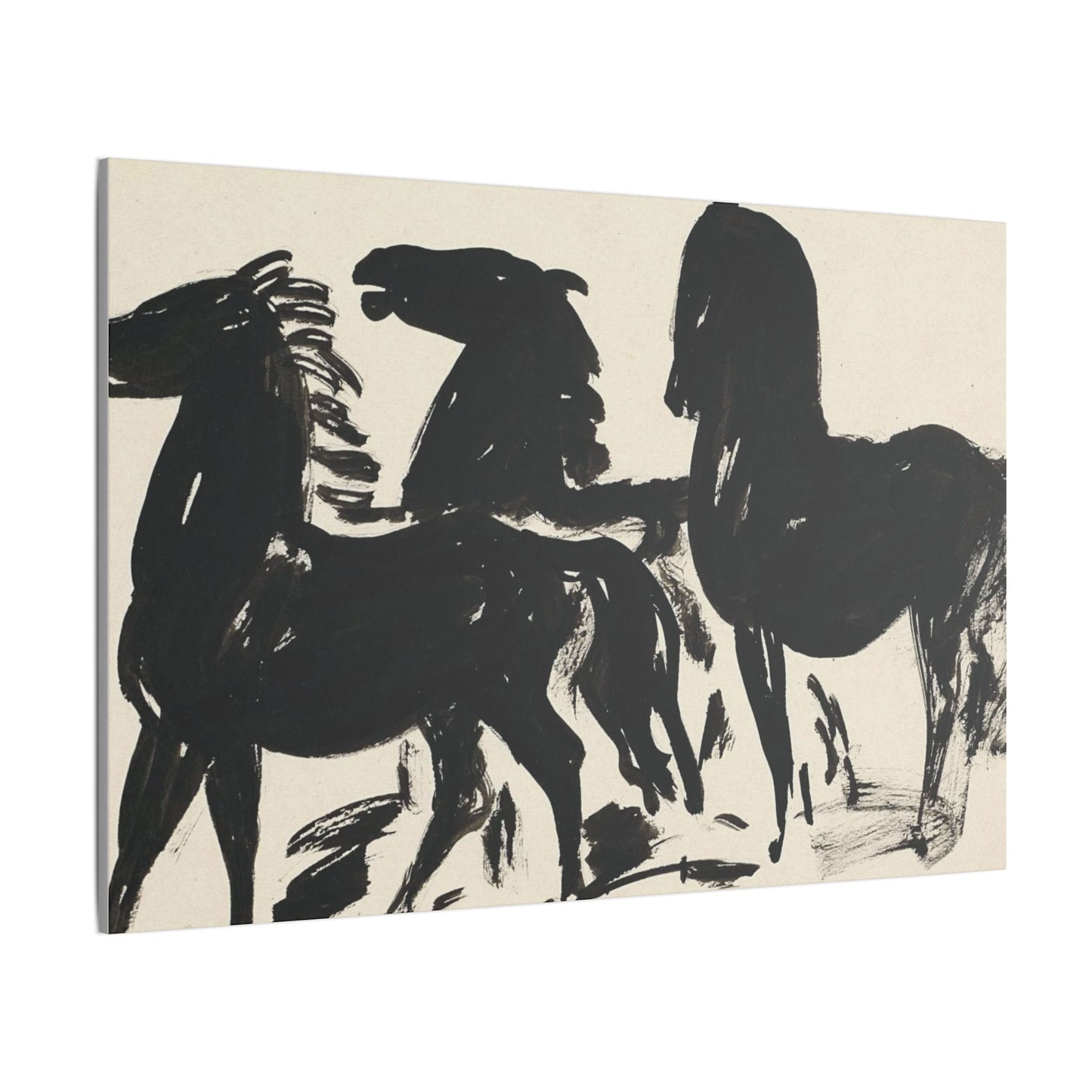 Artistic Horse Silhouette Canvas Print - Modern Decorative Wall Art - Canvas