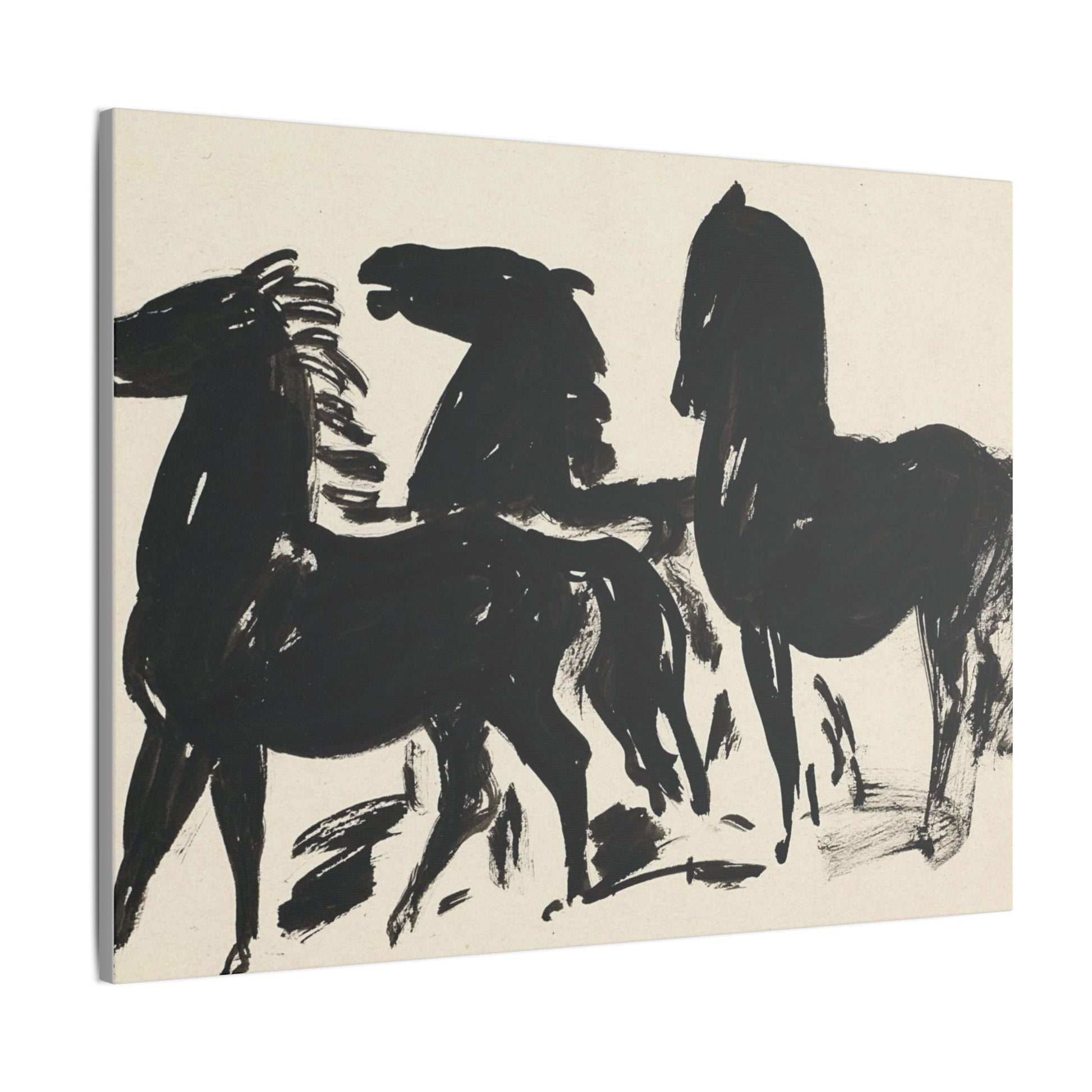 Artistic Horse Silhouette Canvas Print - Modern Decorative Wall Art - Canvas