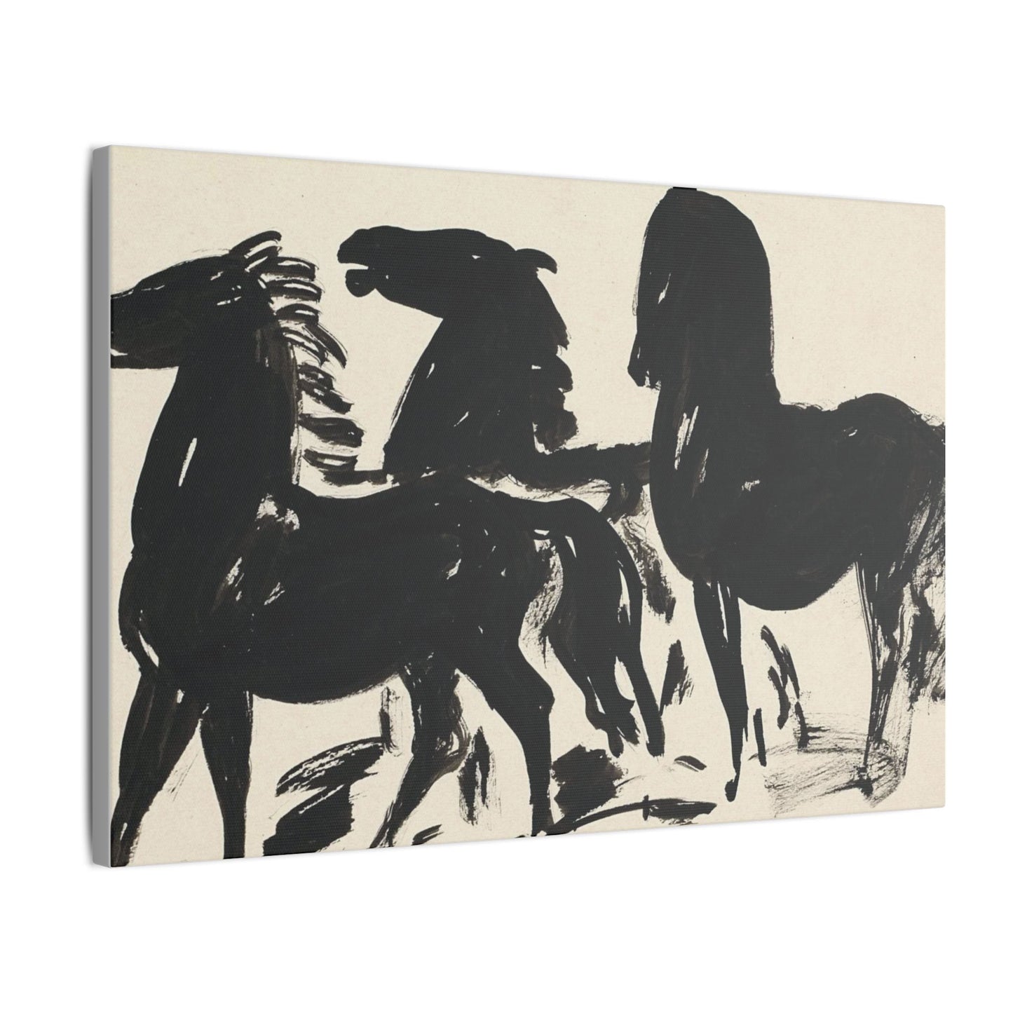 Artistic Horse Silhouette Canvas Print - Modern Decorative Wall Art - Canvas