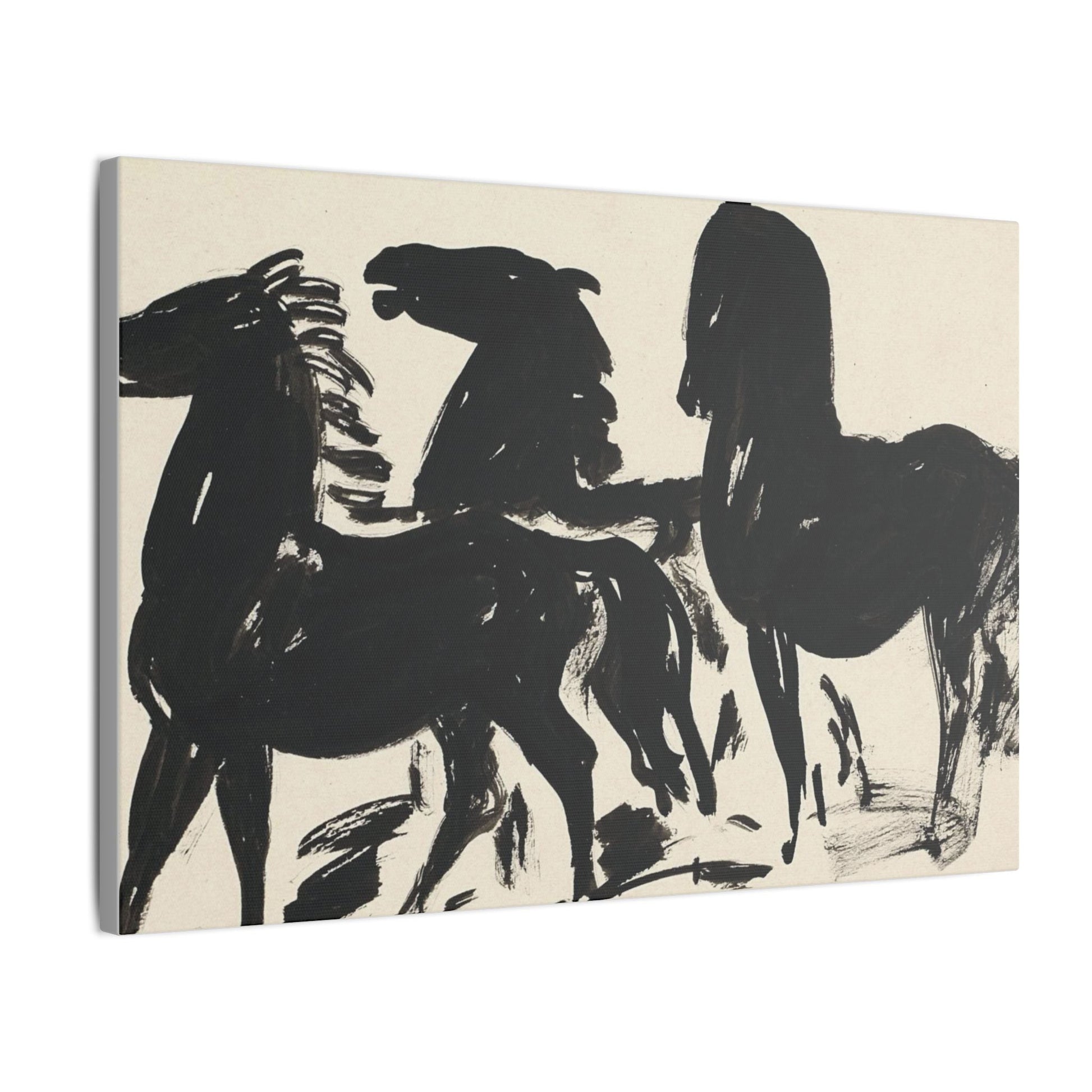 Artistic Horse Silhouette Canvas Print - Modern Decorative Wall Art - Canvas