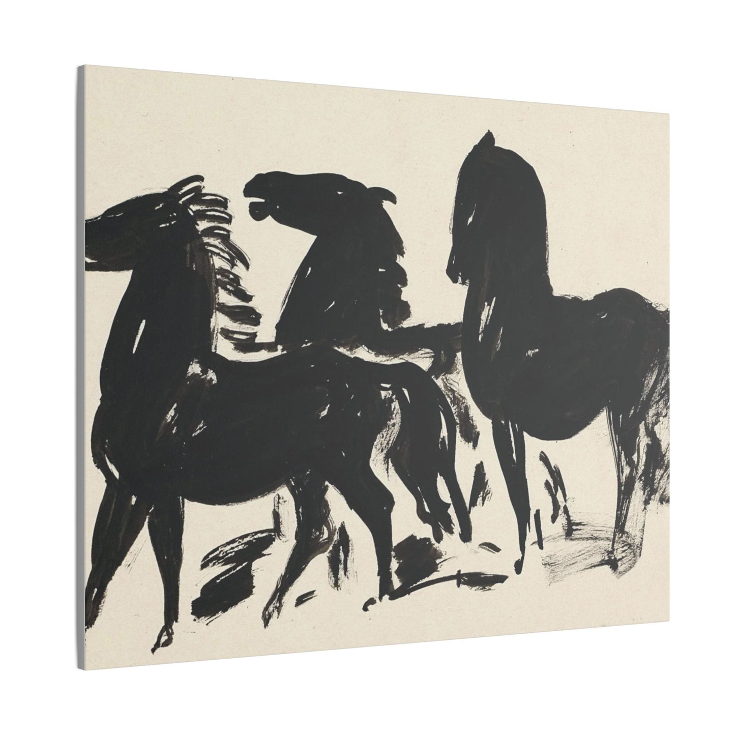 Artistic Horse Silhouette Canvas Print - Modern Decorative Wall Art - Canvas