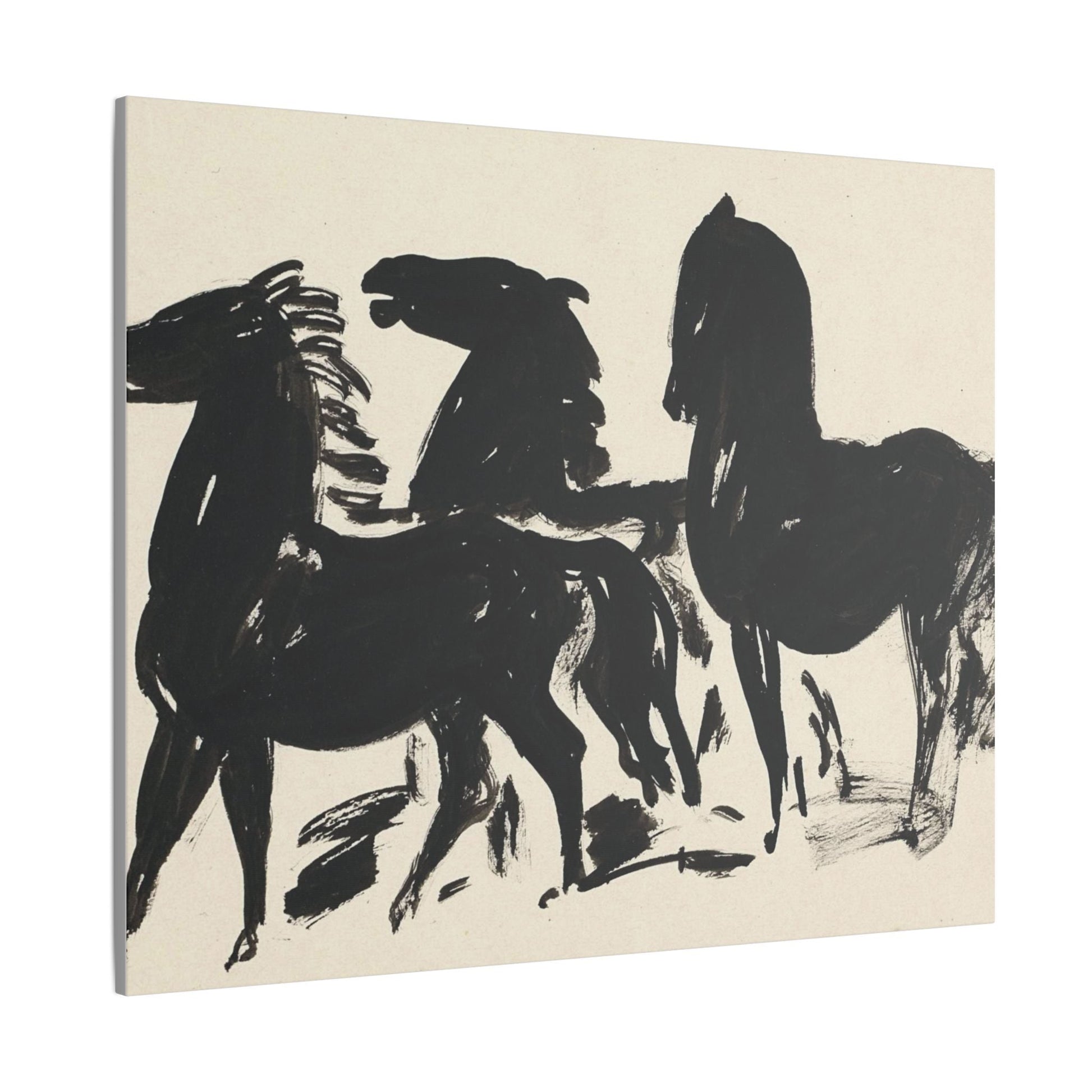 Artistic Horse Silhouette Canvas Print - Modern Decorative Wall Art - Canvas