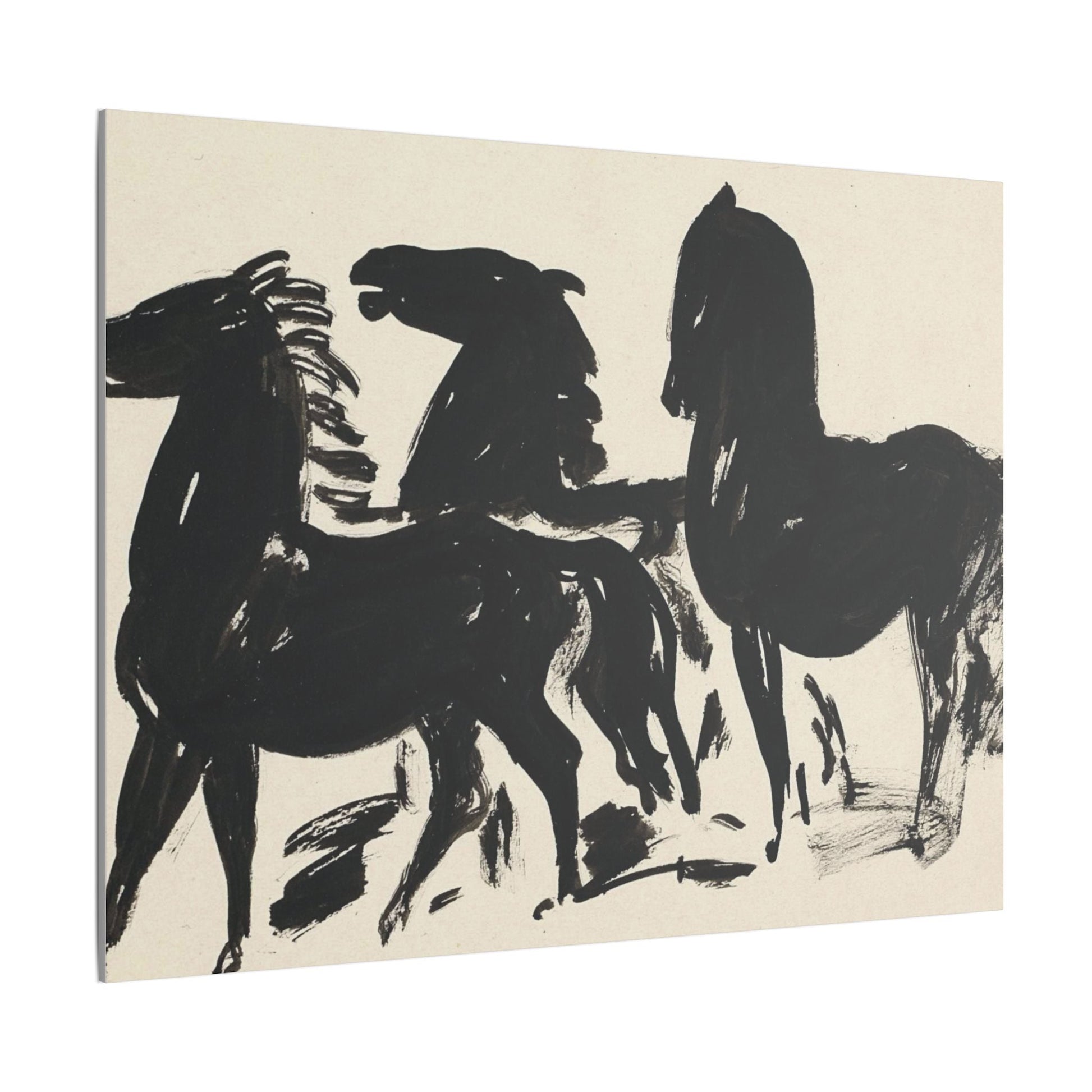 Artistic Horse Silhouette Canvas Print - Modern Decorative Wall Art - Canvas