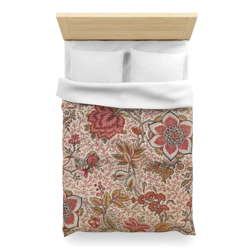Bohemian Floral Microfiber Duvet Cover - Elegant Bedding for Cozy Bedrooms - Home Decor