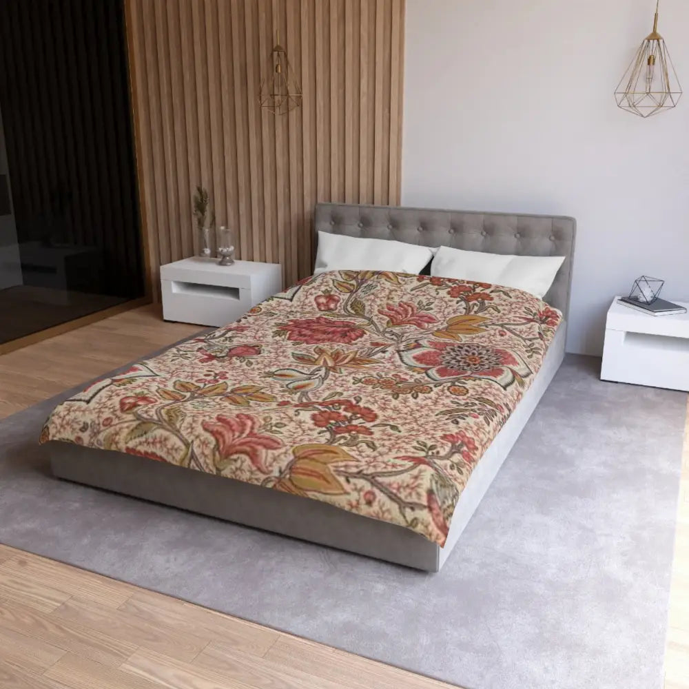 Bohemian Floral Microfiber Duvet Cover - Elegant Bedding for Cozy Bedrooms - Home Decor