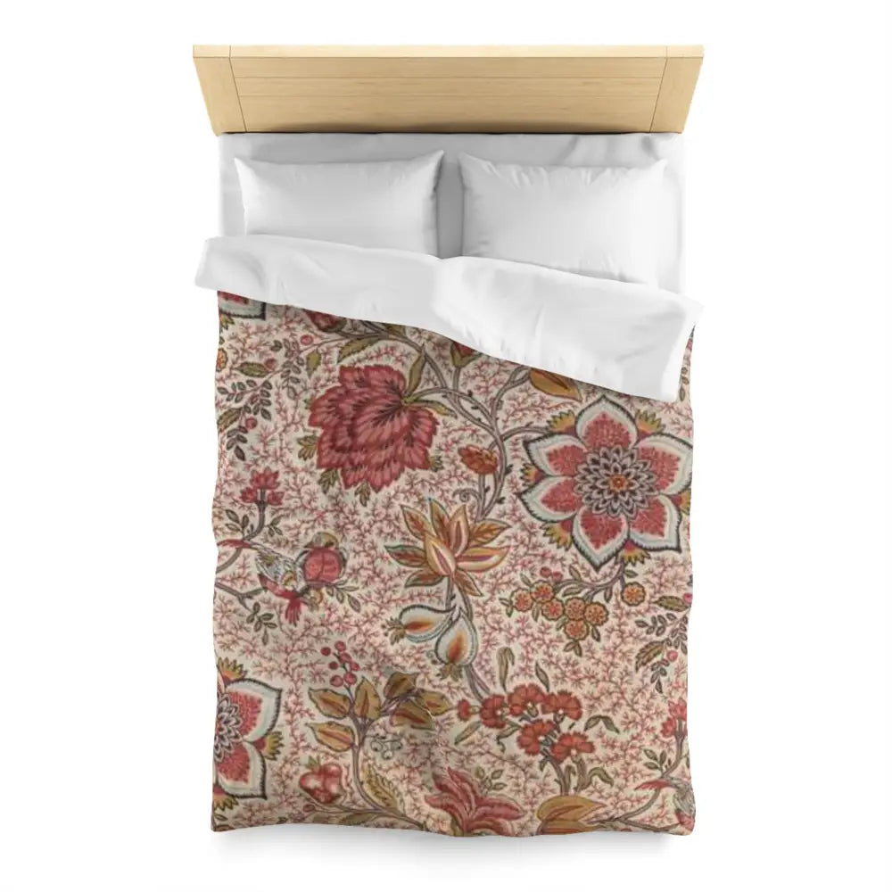 Bohemian Floral Microfiber Duvet Cover - Elegant Bedding for Cozy Bedrooms - Home Decor