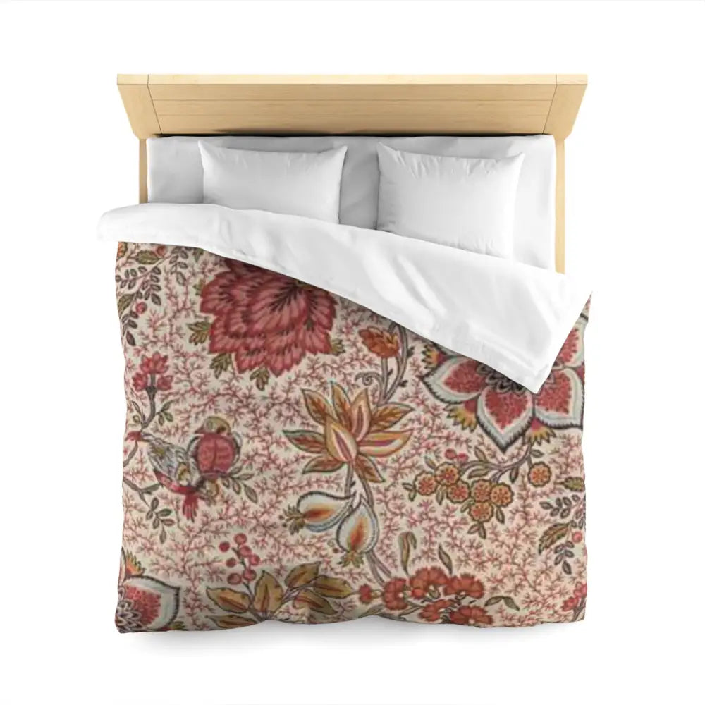 Bohemian Floral Microfiber Duvet Cover - Elegant Bedding for Cozy Bedrooms - Home Decor
