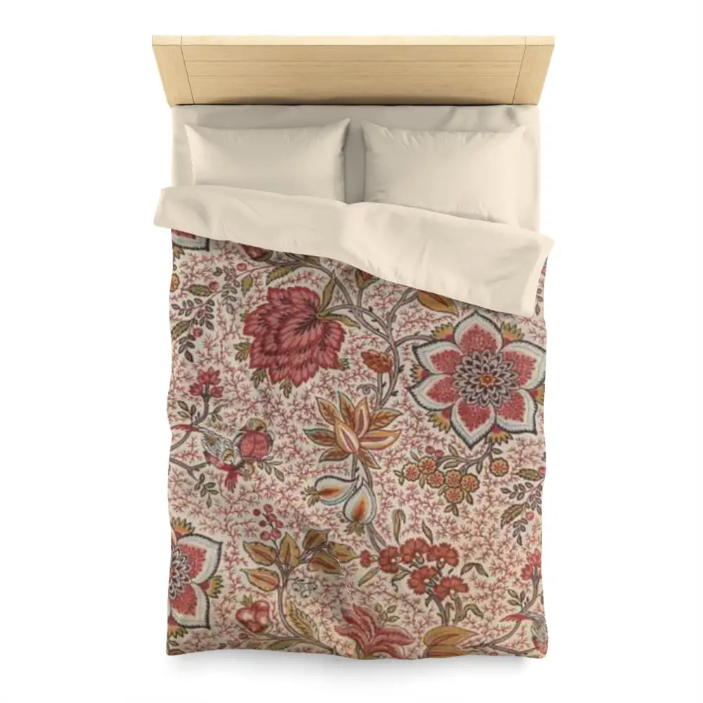 Bohemian Floral Microfiber Duvet Cover - Elegant Bedding for Cozy Bedrooms - Home Decor