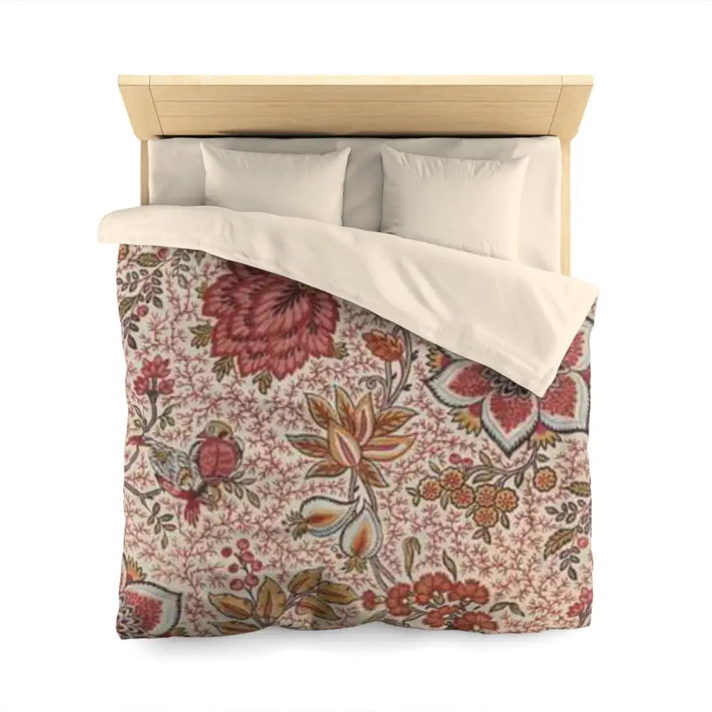 Bohemian Floral Microfiber Duvet Cover - Elegant Bedding for Cozy Bedrooms - Home Decor