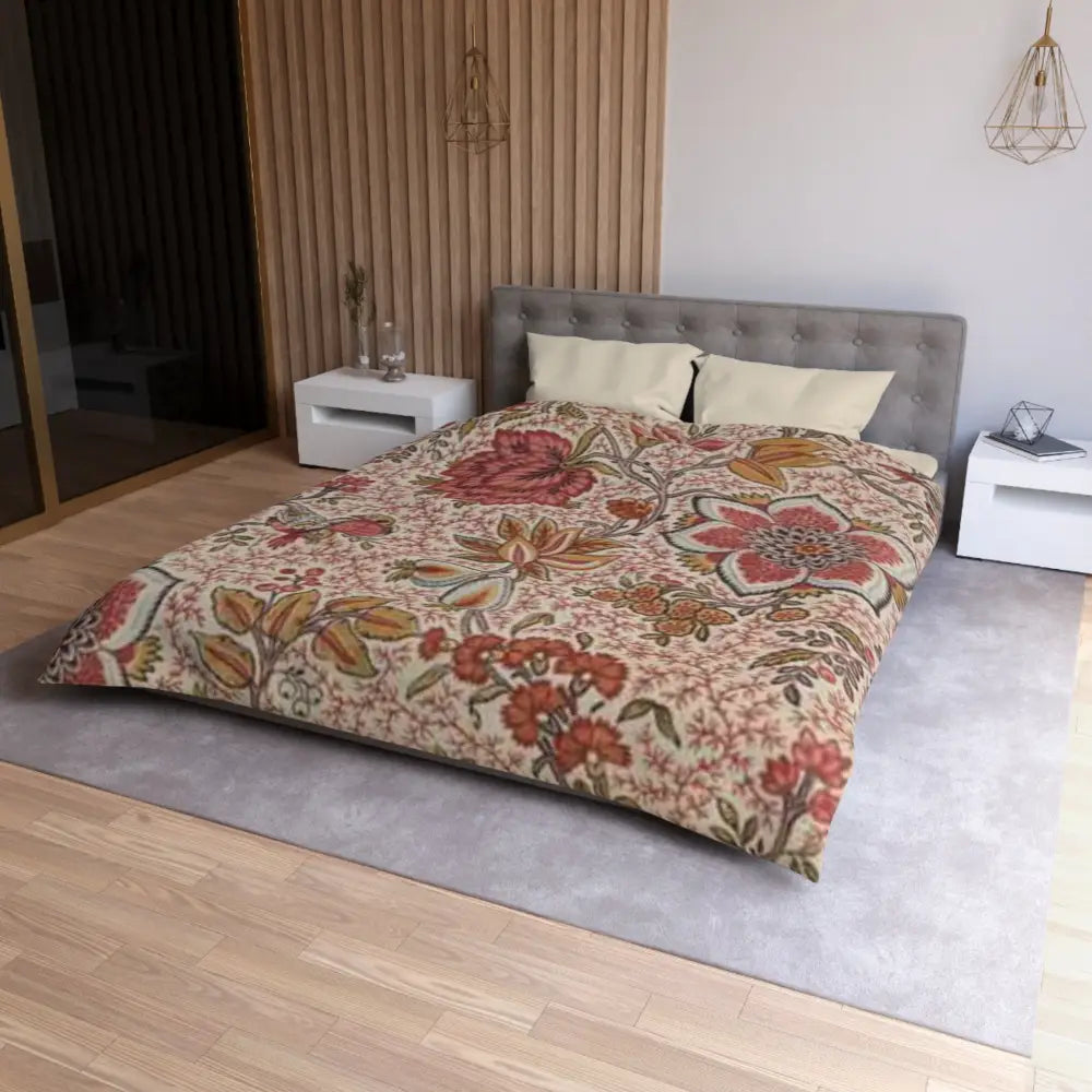 Bohemian Floral Microfiber Duvet Cover - Elegant Bedding for Cozy Bedrooms - Home Decor
