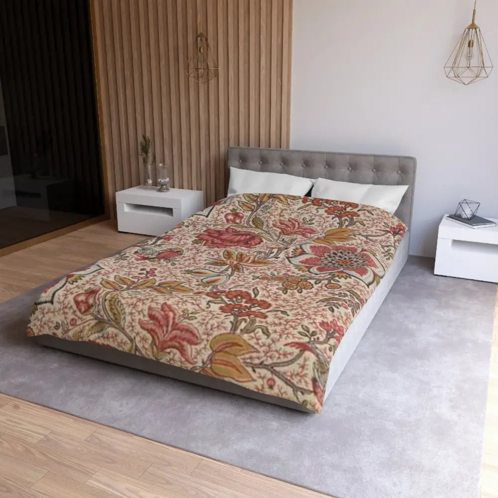 Bohemian Floral Microfiber Duvet Cover - Elegant Bedding for Cozy Bedrooms - Home Decor