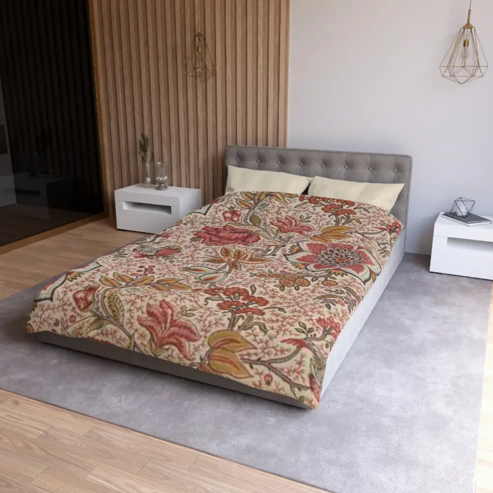 Bohemian Floral Microfiber Duvet Cover - Elegant Bedding for Cozy Bedrooms - Home Decor