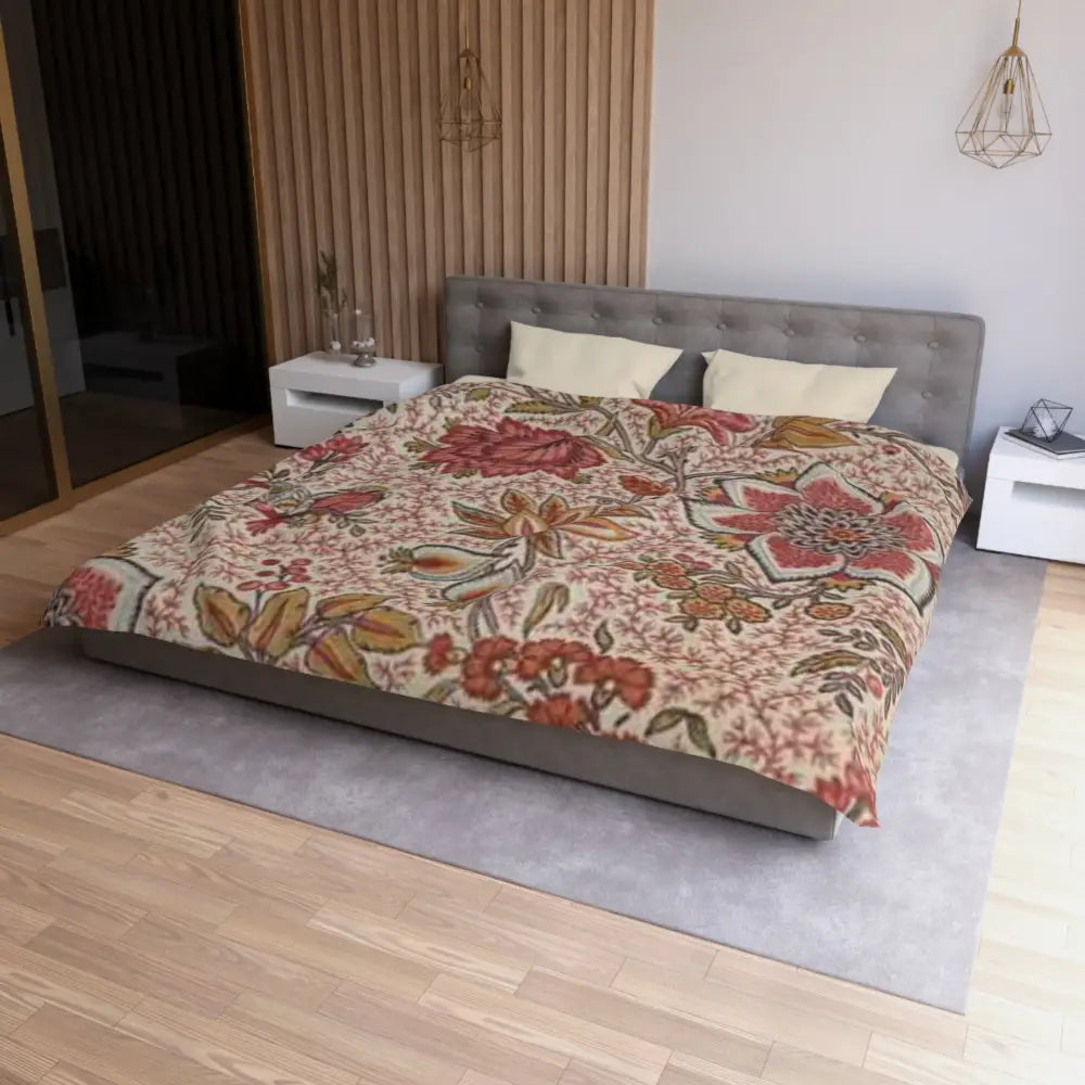 Bohemian Floral Microfiber Duvet Cover - Elegant Bedding for Cozy Bedrooms - Home Decor