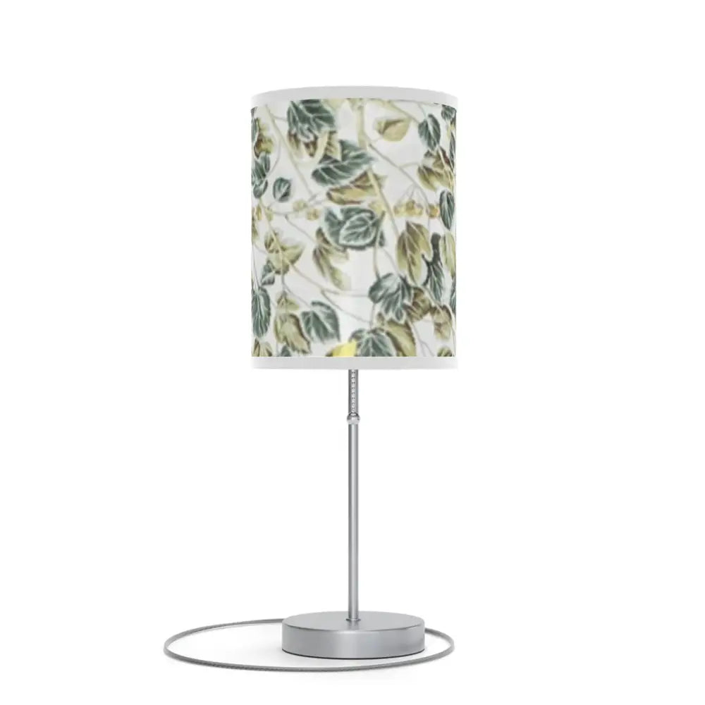 Botanical Table Lamp - Elegant Greenery Decor for Home - White / Silver / One size - Home Decor