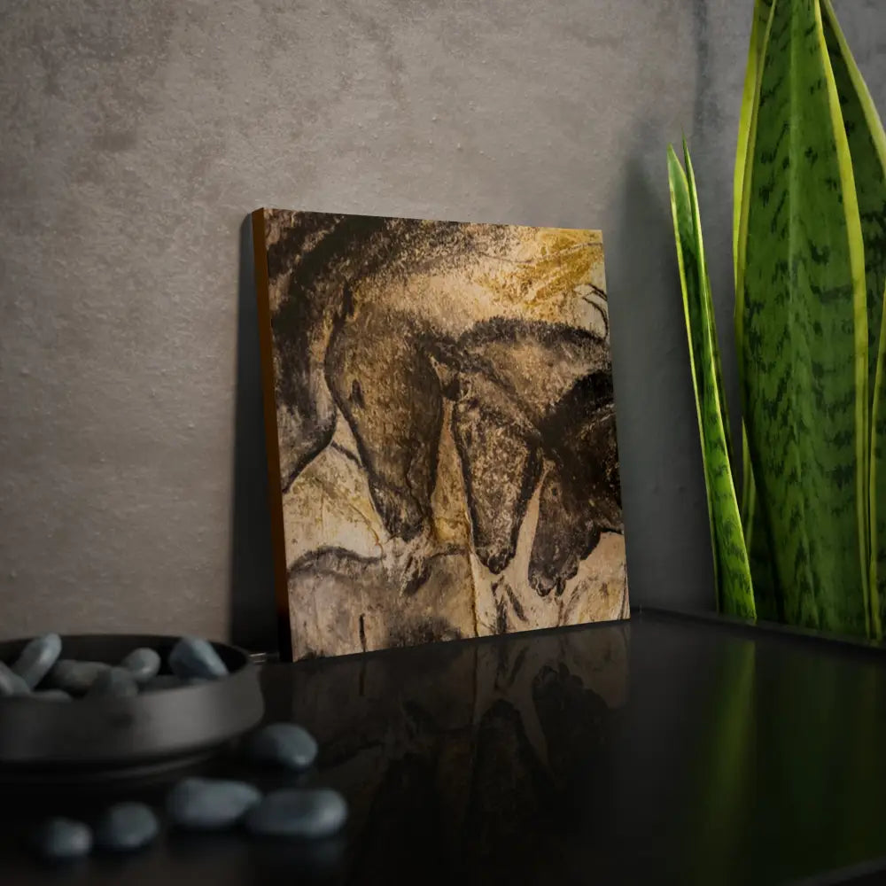 Canvas Photo Tile - Chauvet Cave Art Horse Painting - 8’’ x 8’’ / 0.5’’ - Canvas
