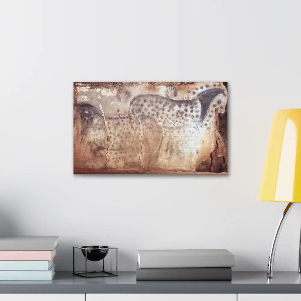 Canvas Print - Dappled Horses from Pech Merle Cave 25,000 years ago - 20’’ x 12’’ (Horizontal) / 0.75’’ - Canvas