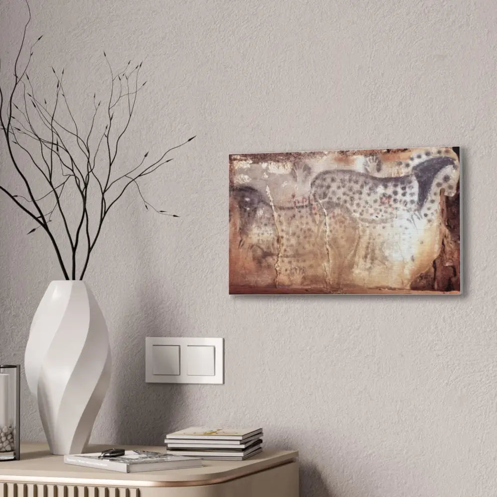 Canvas Print - Dappled Horses from Pech Merle Cave 25,000 years ago - 20’’ x 12’’ (Horizontal) / 0.75’’ - Canvas