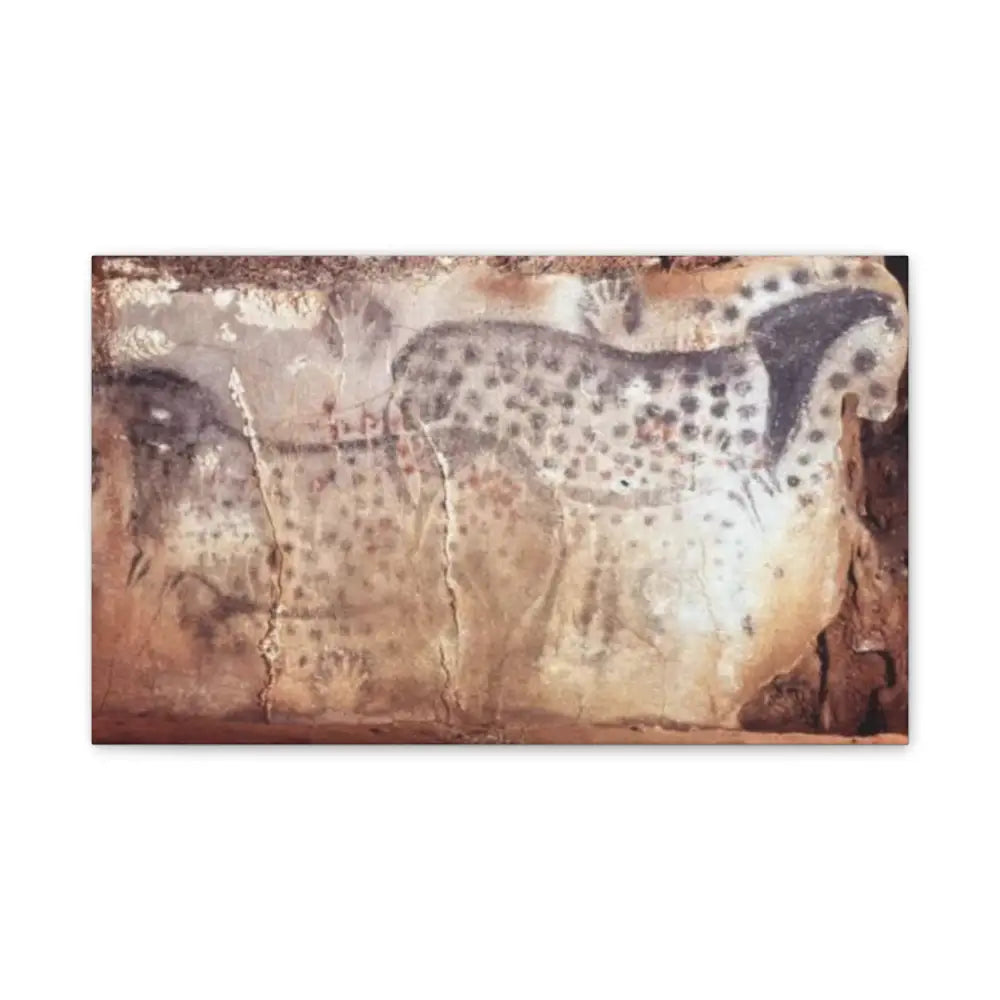 Canvas Print - Dappled Horses from Pech Merle Cave 25,000 years ago - 20’’ x 12’’ (Horizontal) / 0.75’’ - Canvas