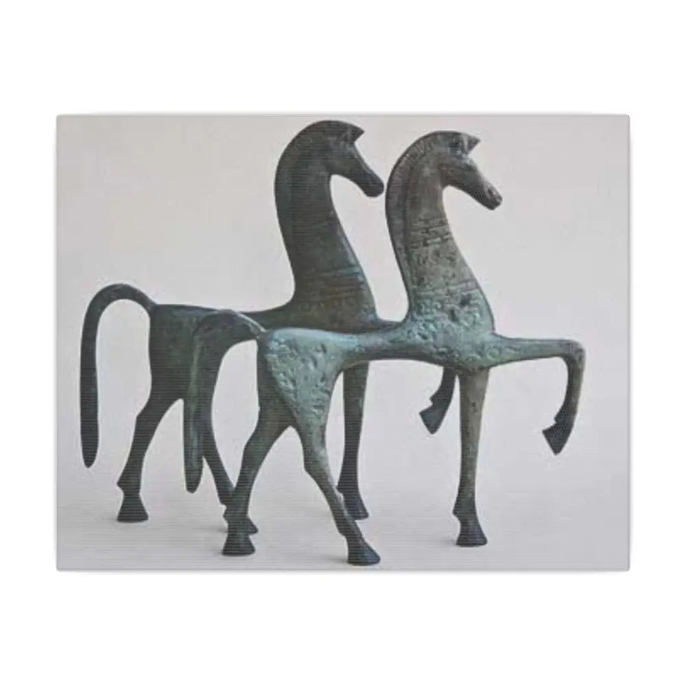 Canvas Print - Greek Horses from 4th BC - 10’’ x 8’’ (Horizontal) / 0.75’’ - Canvas