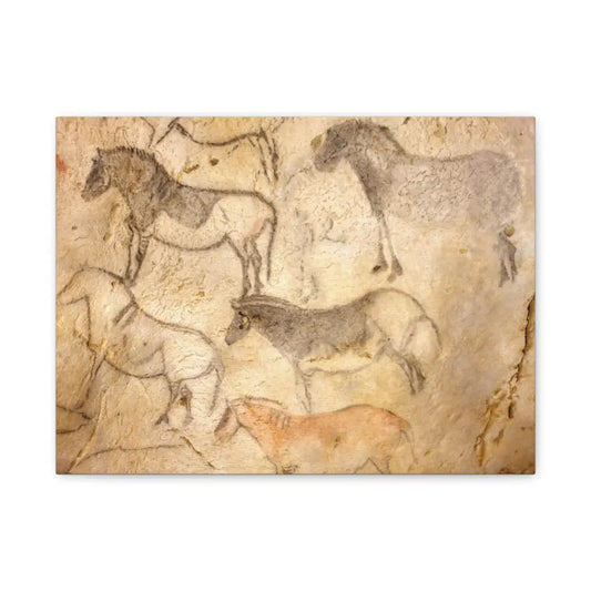 Canvas Print - Prehistoric Horse Painting Replica - 16″ x 12″ (Horizontal) / 1.18’’ - Canvas