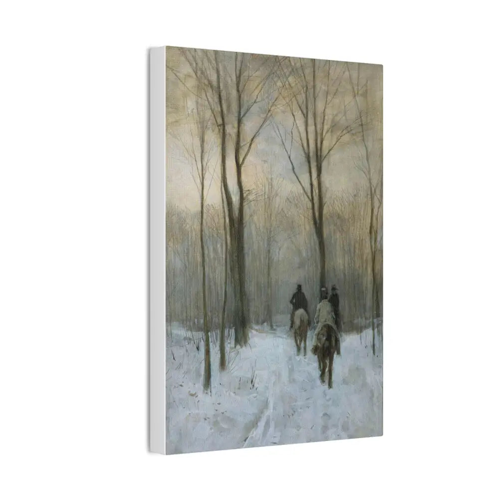 Canvas Print - Winter Scene on Horseback - Canvas
