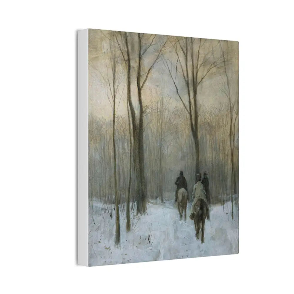 Canvas Print - Winter Scene on Horseback - Canvas