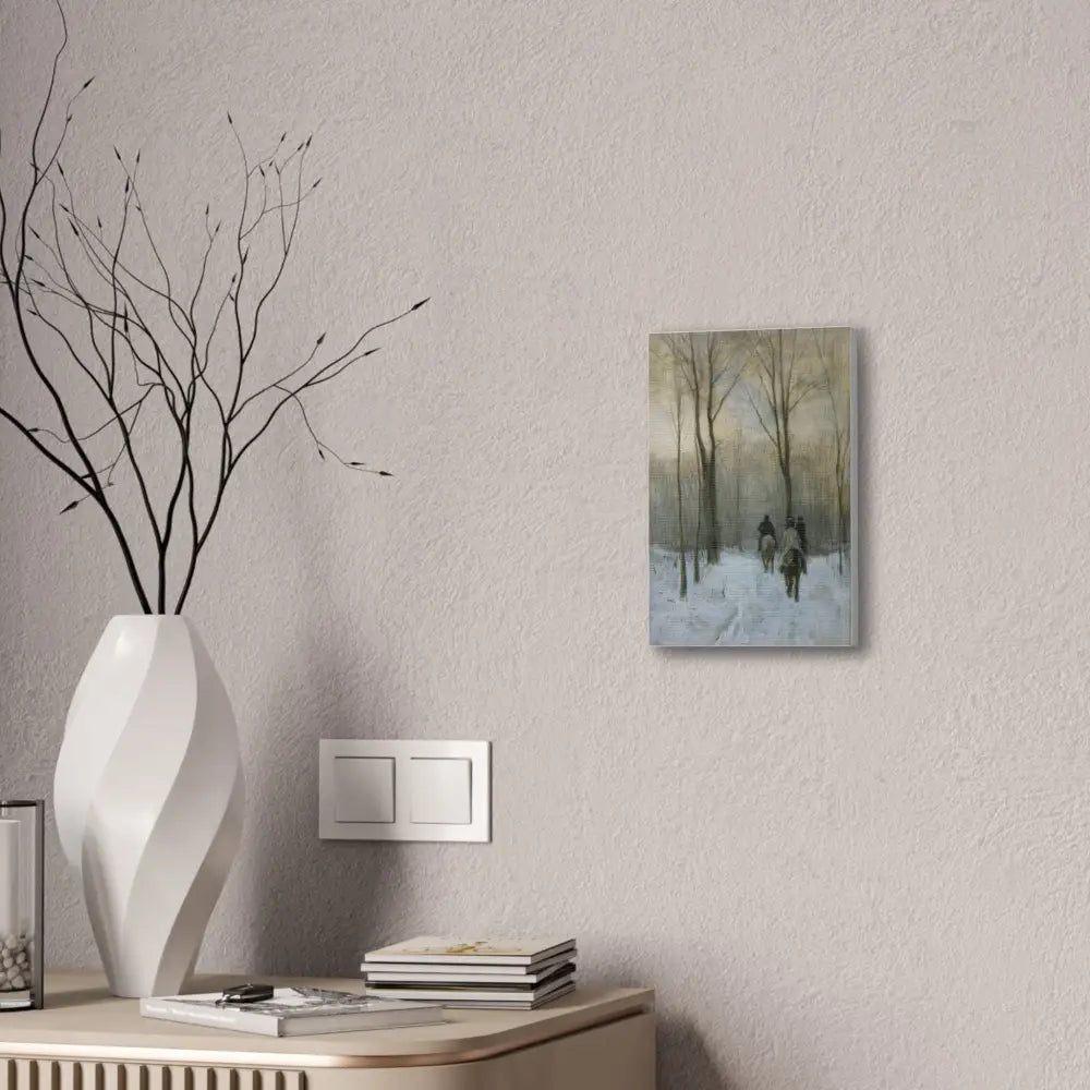 Canvas Print - Winter Scene on Horseback - Canvas