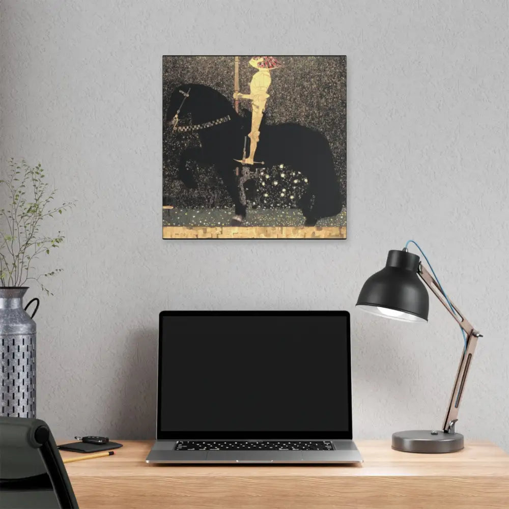 Canvas Wall Art - Life is a Struggle Medieval Knight by Gustave Klimt - Canvas